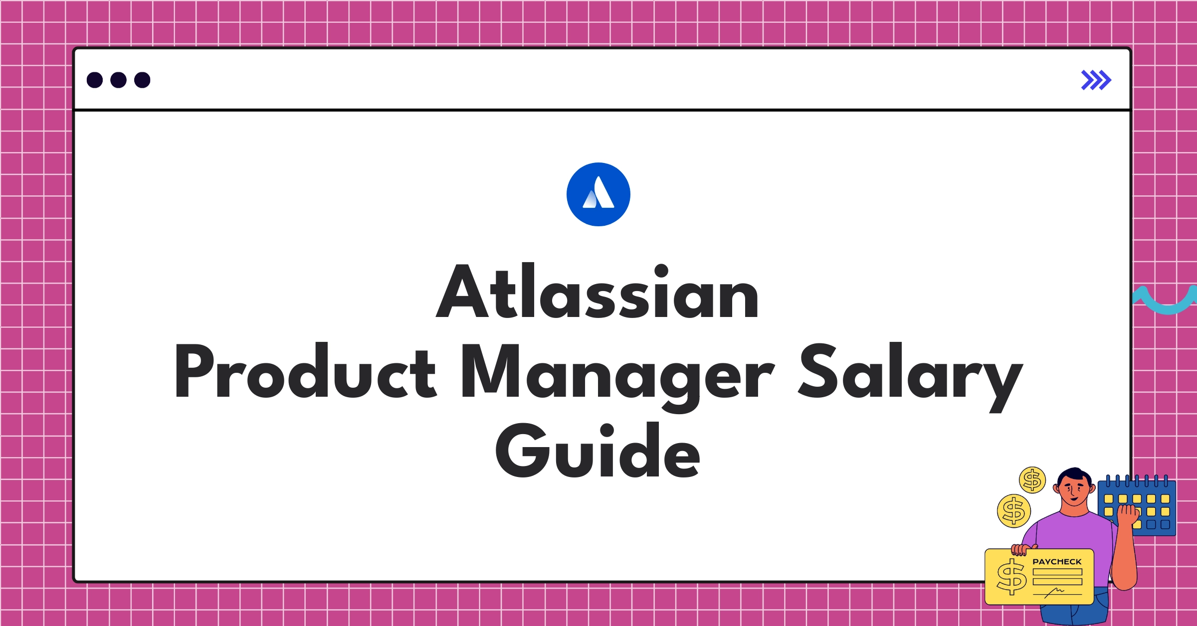 Infographic showing Atlassian Product Manager salary components including base pay, bonuses, and equity