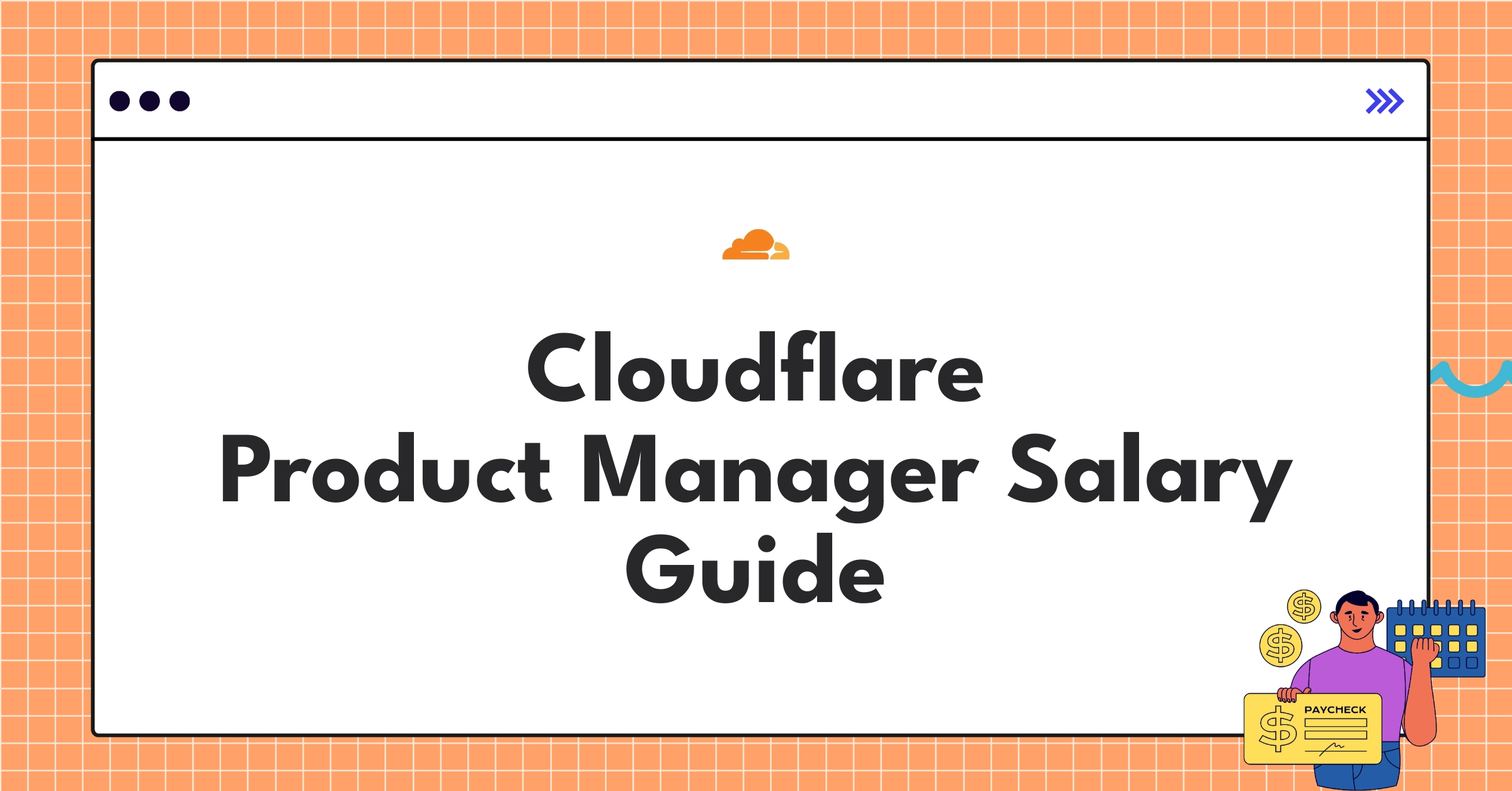 Infographic showing Cloudflare Product Manager salary components including base pay, bonuses, and equity compensation