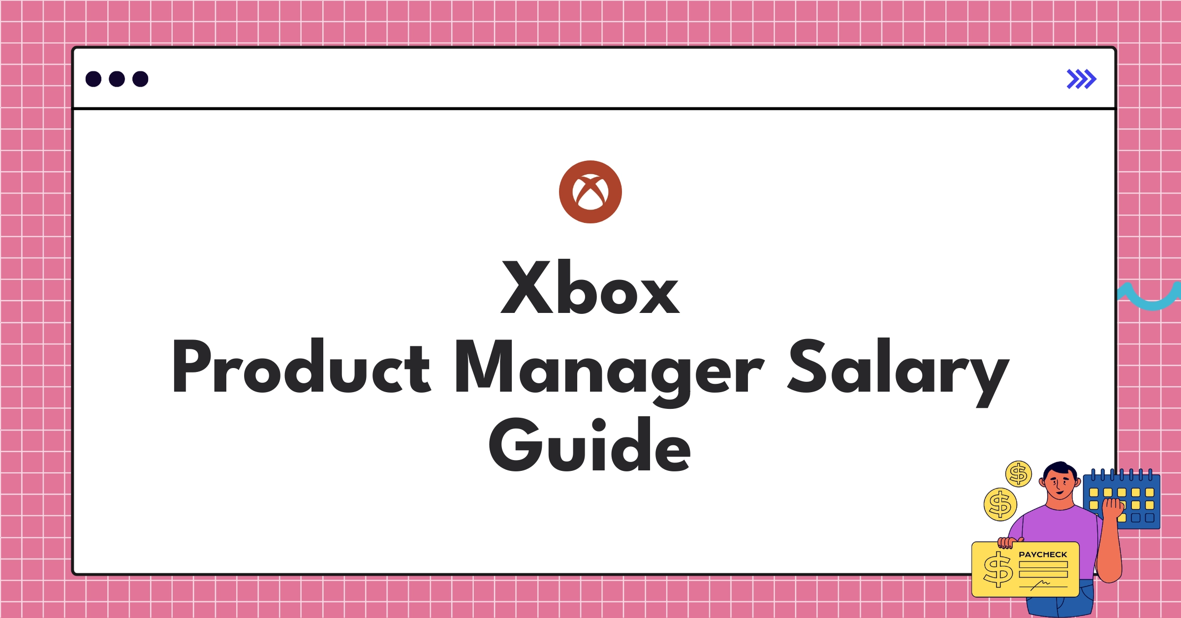 Infographic showing Xbox Product Manager salary components and career progression ladder