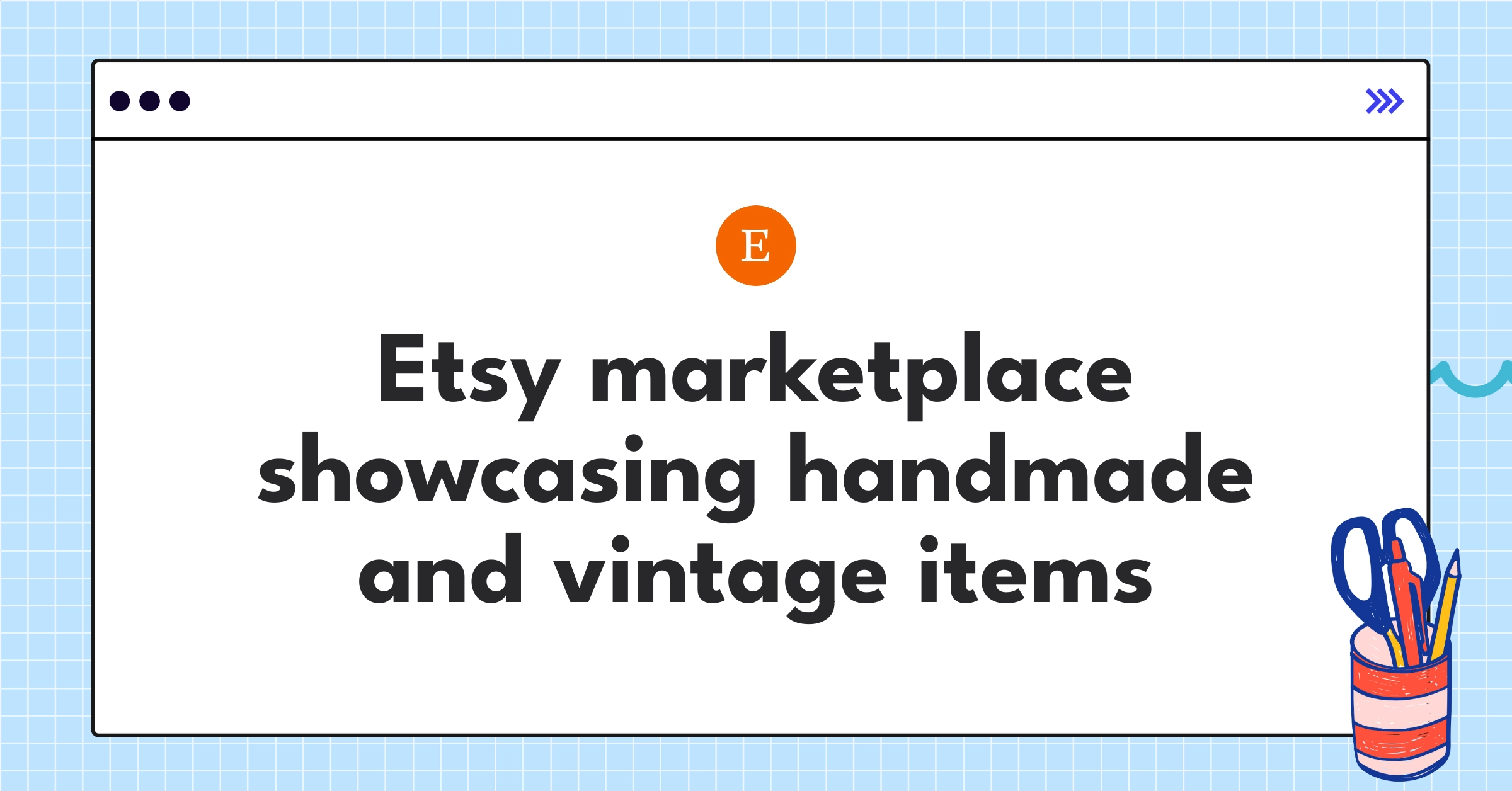 Etsy's e-commerce platform featuring diverse handmade products and seller storefronts