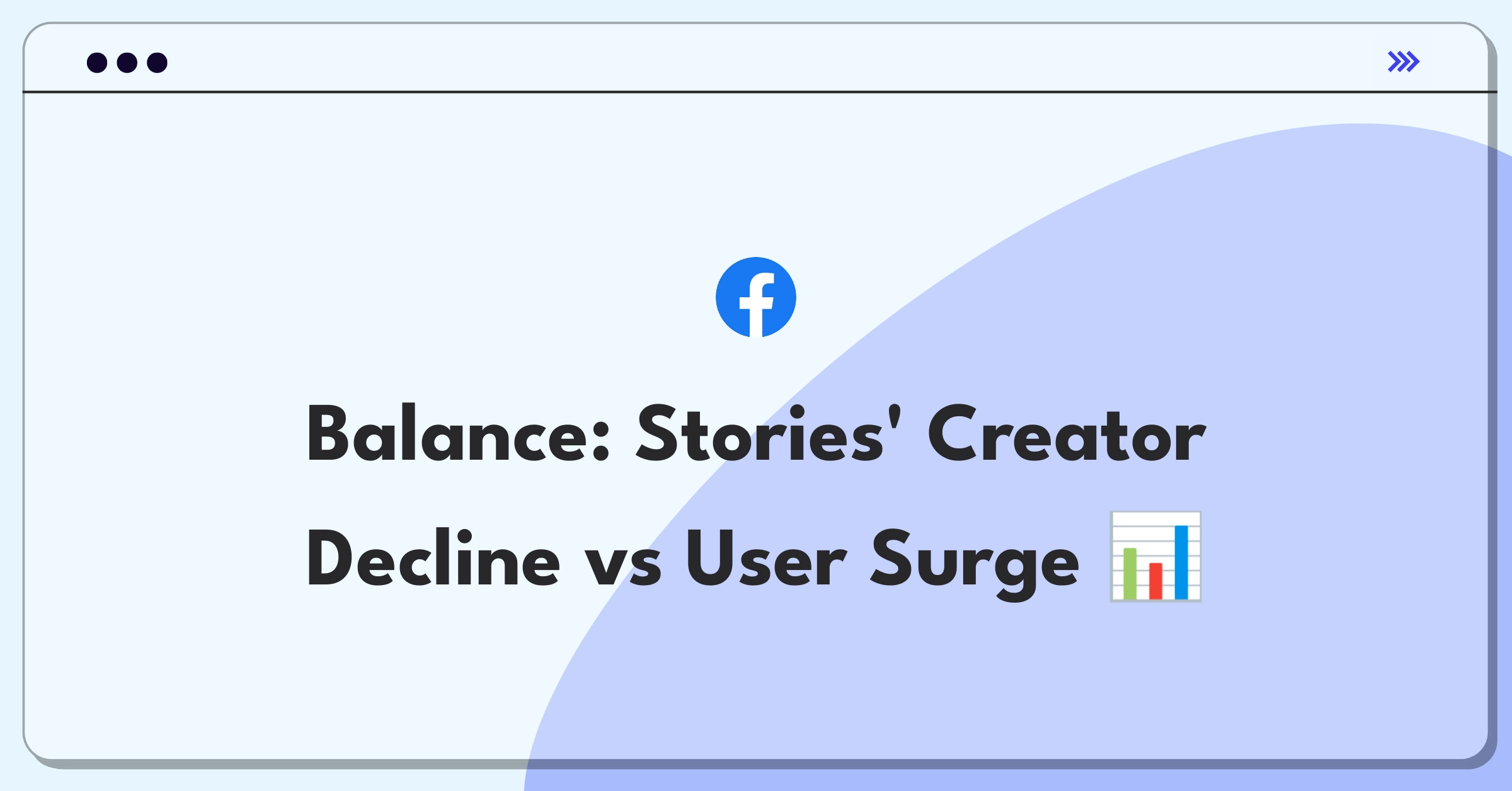 Product Management Trade-off Question: Facebook Stories feature balancing creator retention against user growth