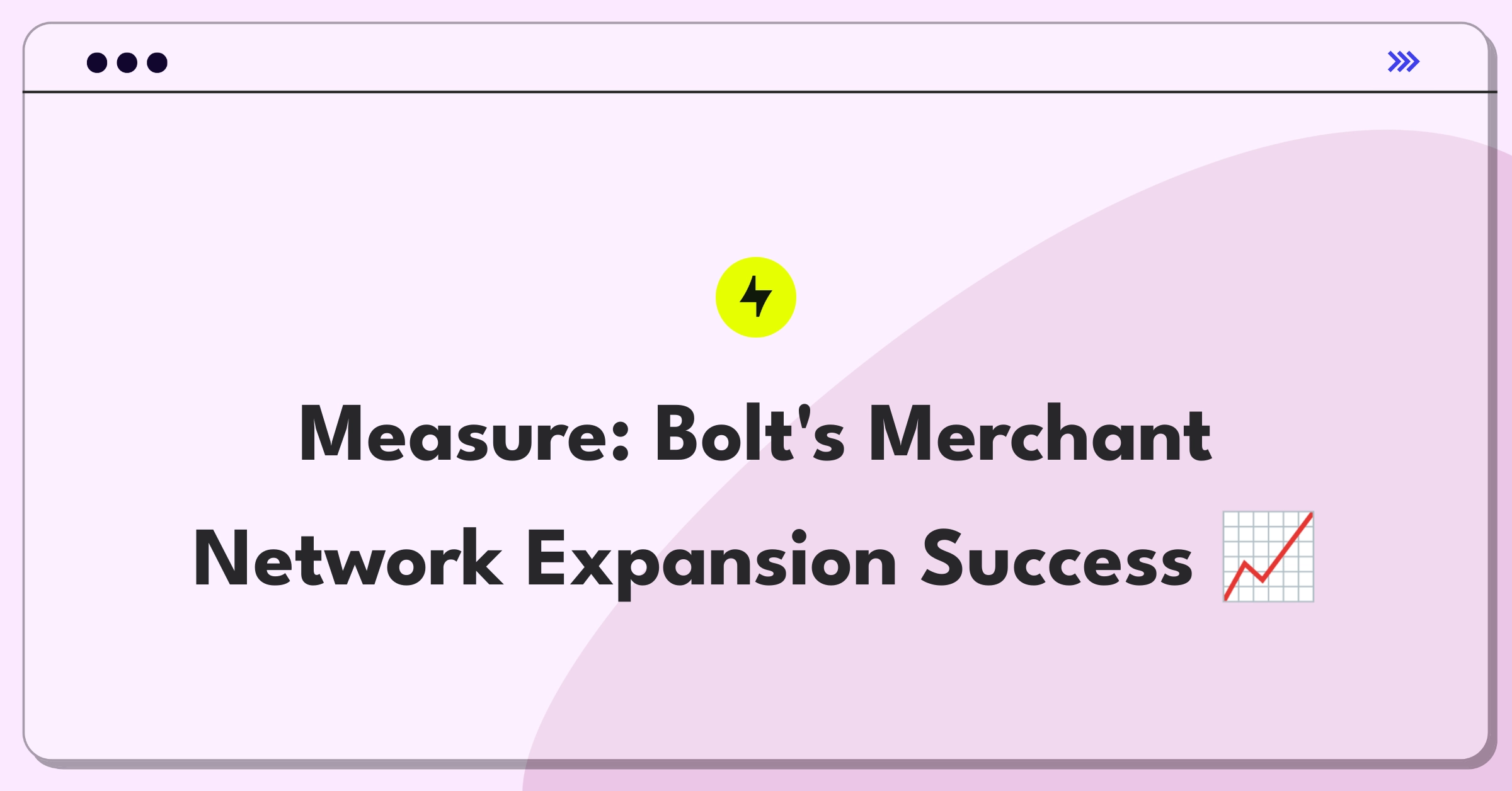 Product Management Success Metrics Question: Defining success for Bolt's merchant network expansion