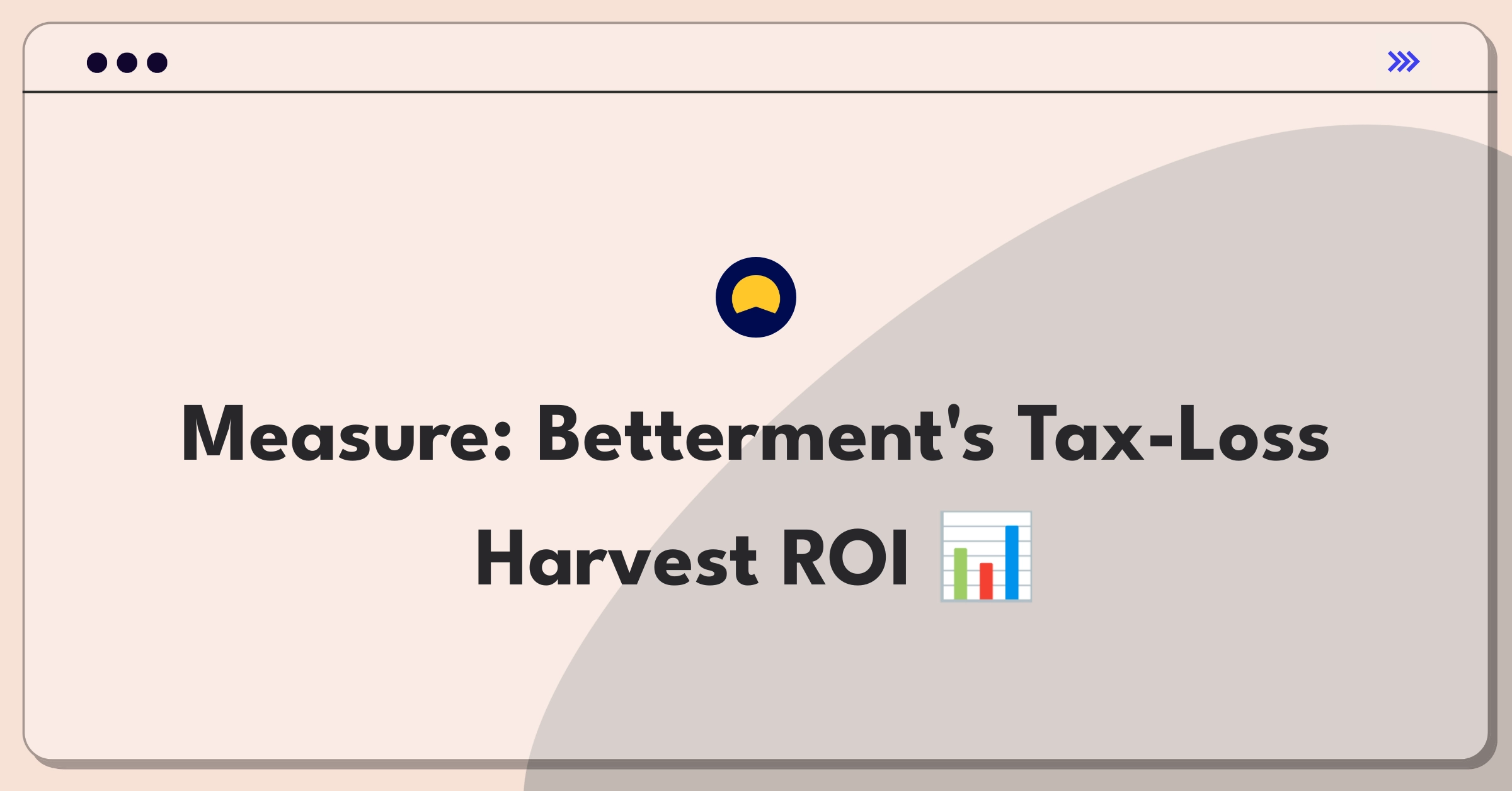 Product Management Analytics Question: Evaluating metrics for Betterment's tax-loss harvesting tool performance