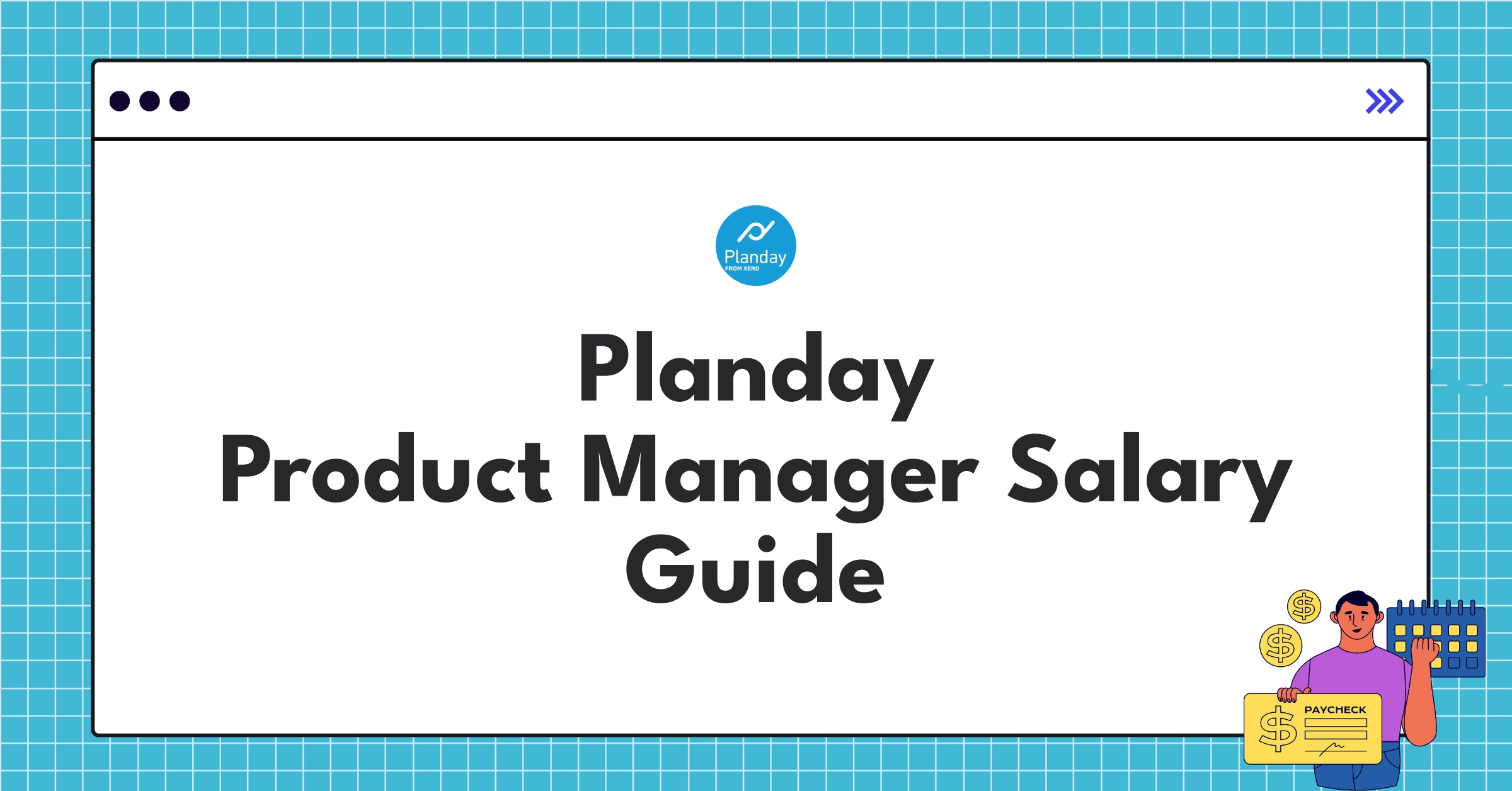 Infographic showing Planday Product Manager salary ranges and benefits for different levels in 2025