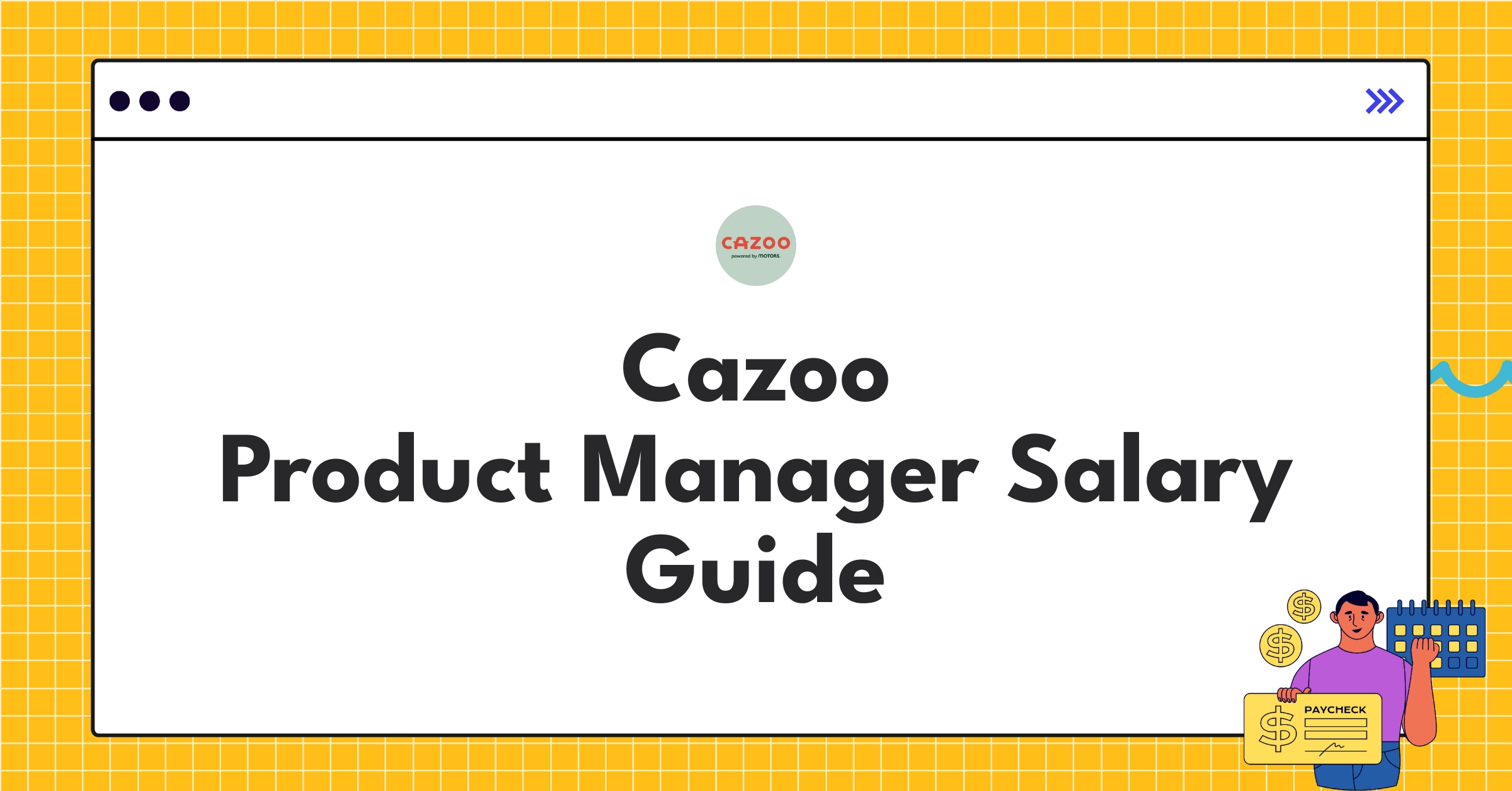 Infographic showing Cazoo product manager salary components and comparison with industry standards