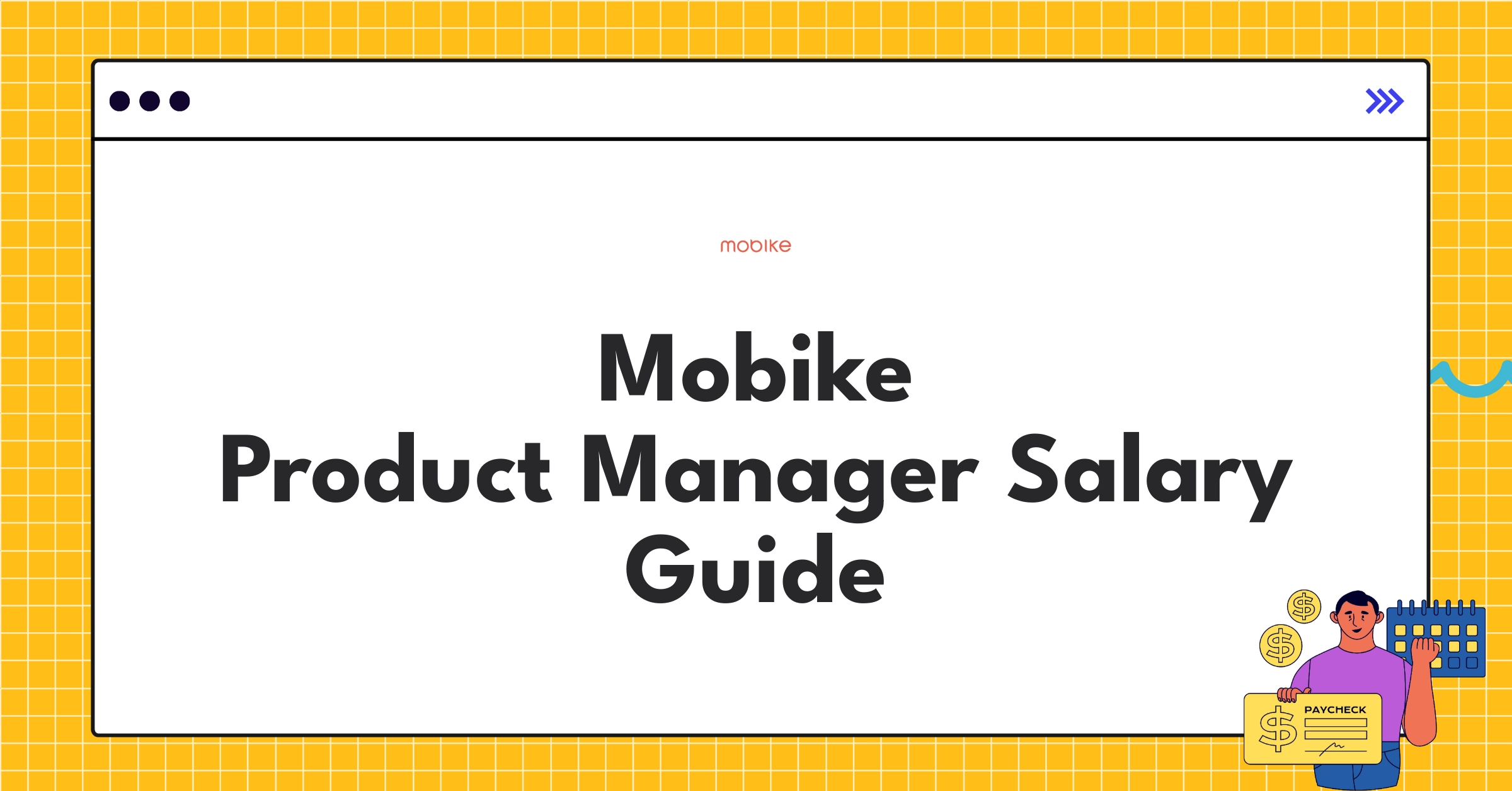 Infographic showing Mobike Product Manager salary components and career progression ladder
