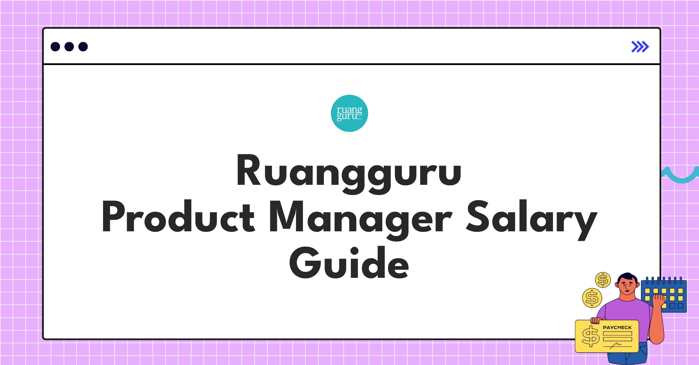 Infographic showing Ruangguru Product Manager salary ranges and compensation components for 2025