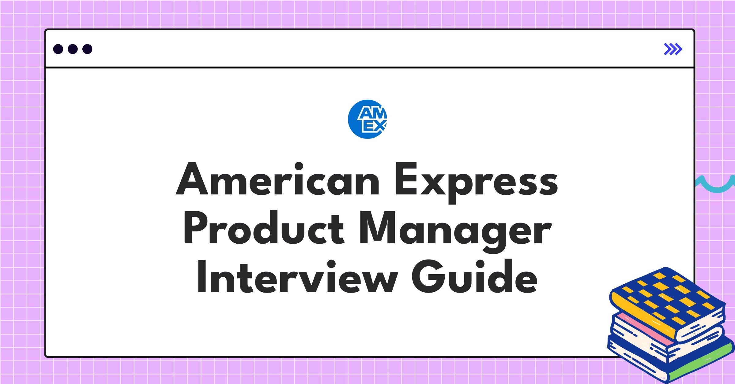 American Express logo with product management interview steps and key statistics for PM candidates