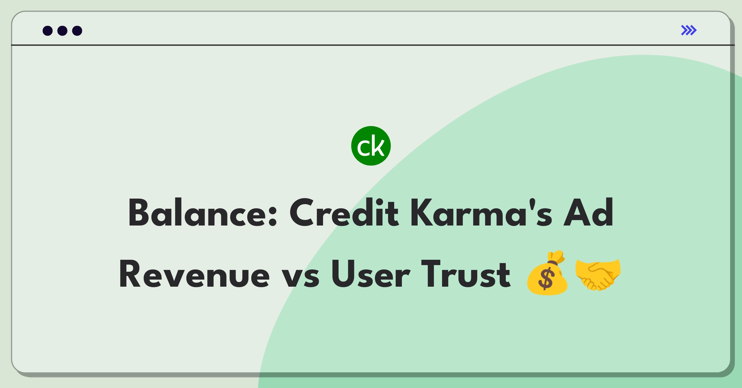 Product Management Trade-off Question: Balancing targeted ads and user trust in financial advice for Credit Karma