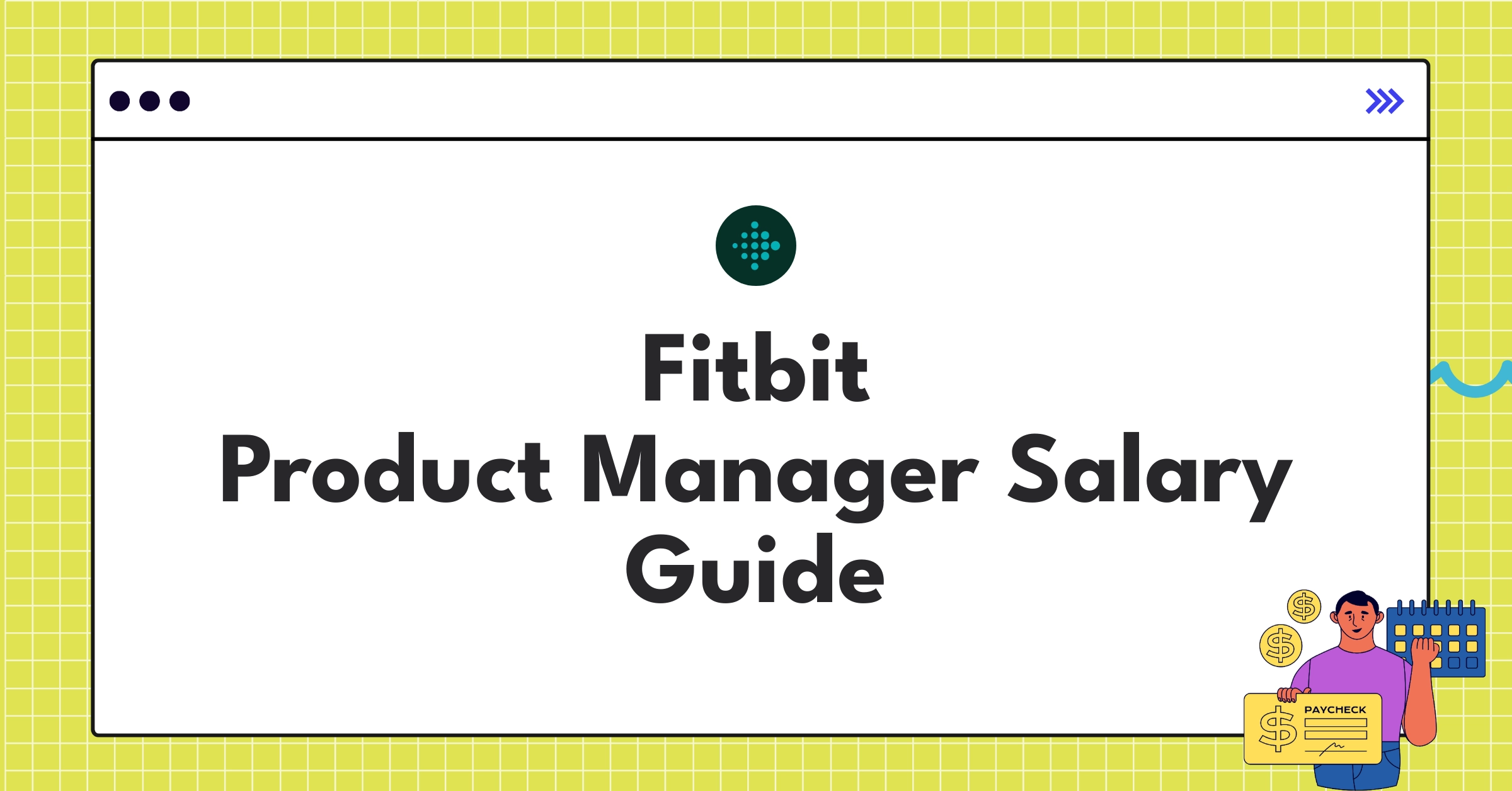 Fitbit wearable device displaying product manager salary data and compensation breakdown