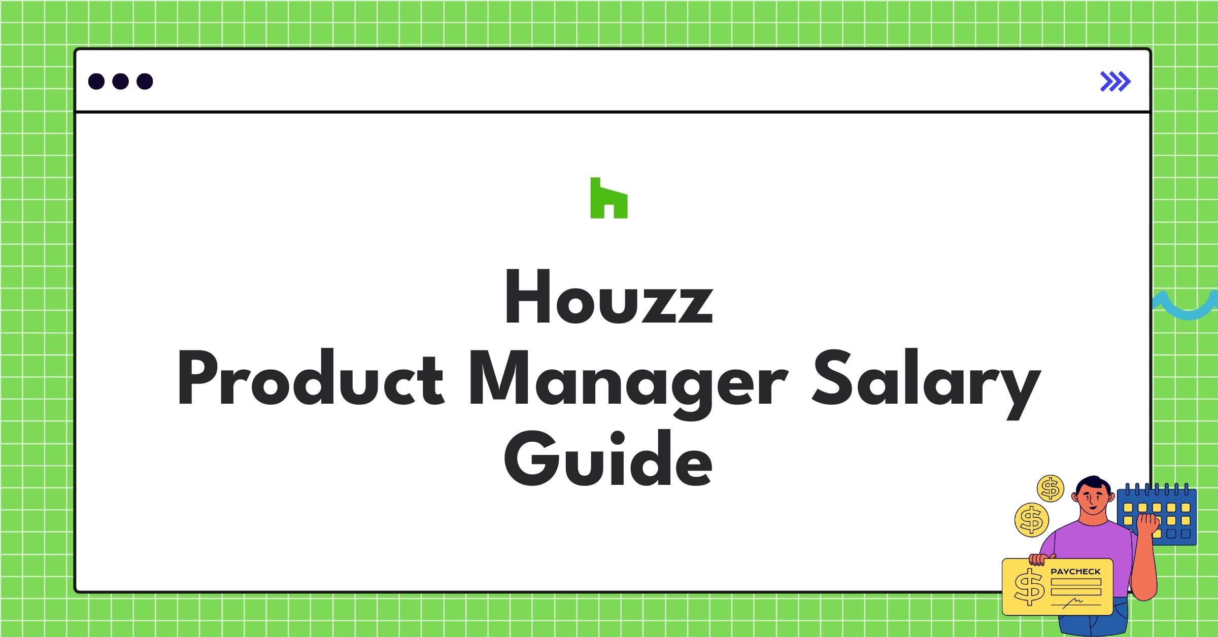 Detailed infographic showing Houzz product manager salary ranges and benefits across different levels