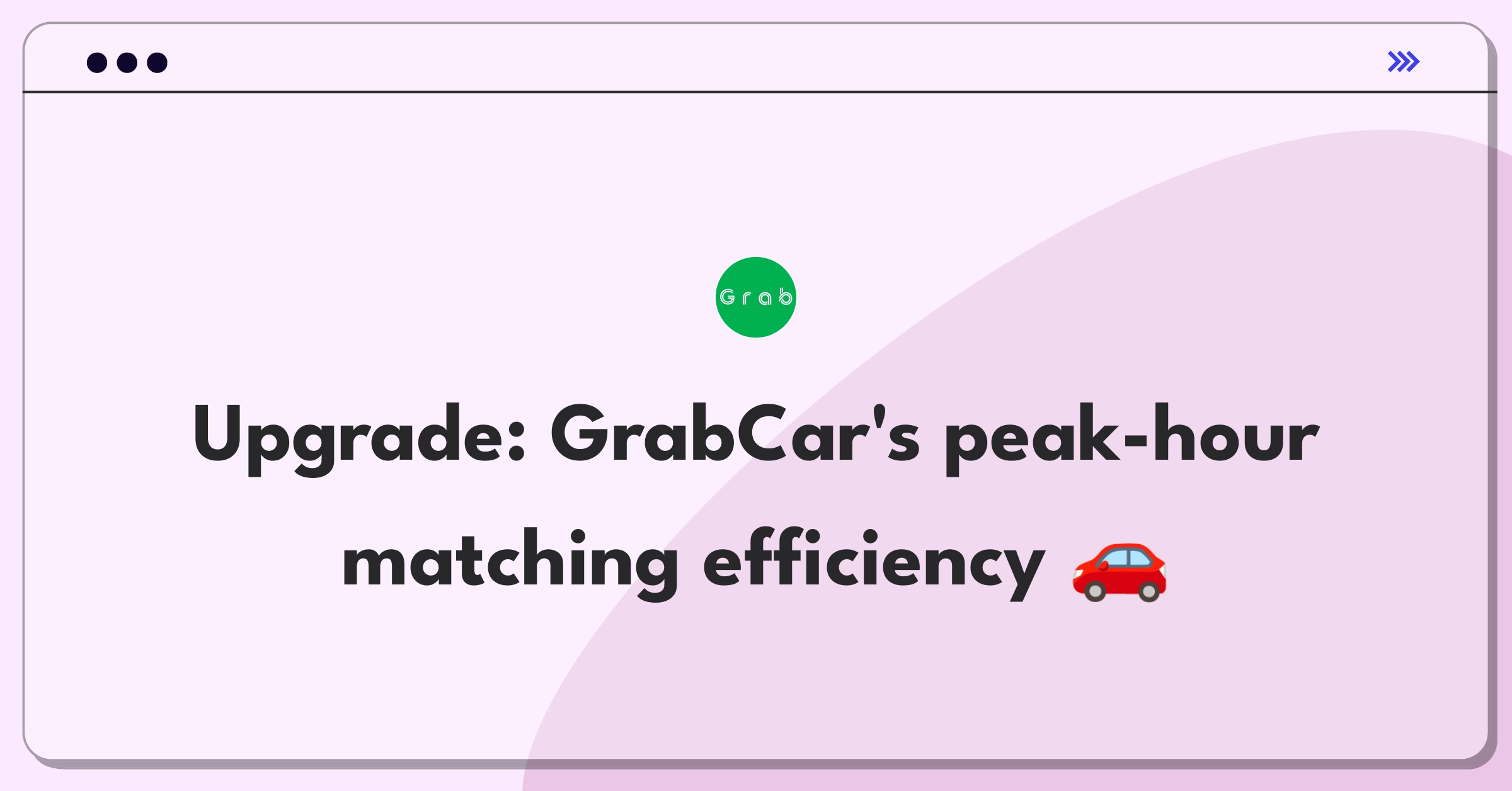 Product Management Improvement Question: Optimizing Grab's driver-passenger matching system during peak hours