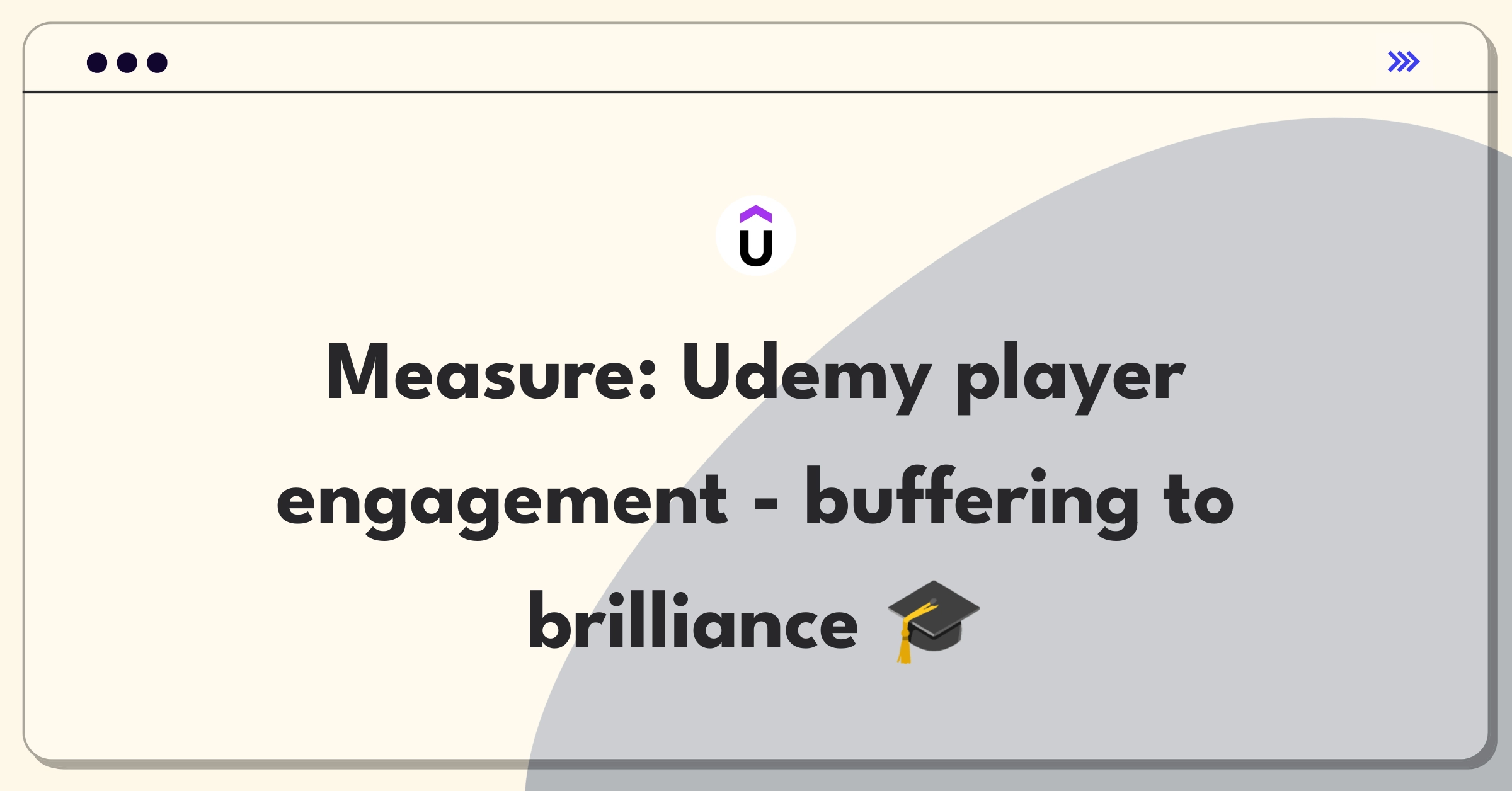 Product Management Analytics Question: Evaluating video player metrics for online learning platform success