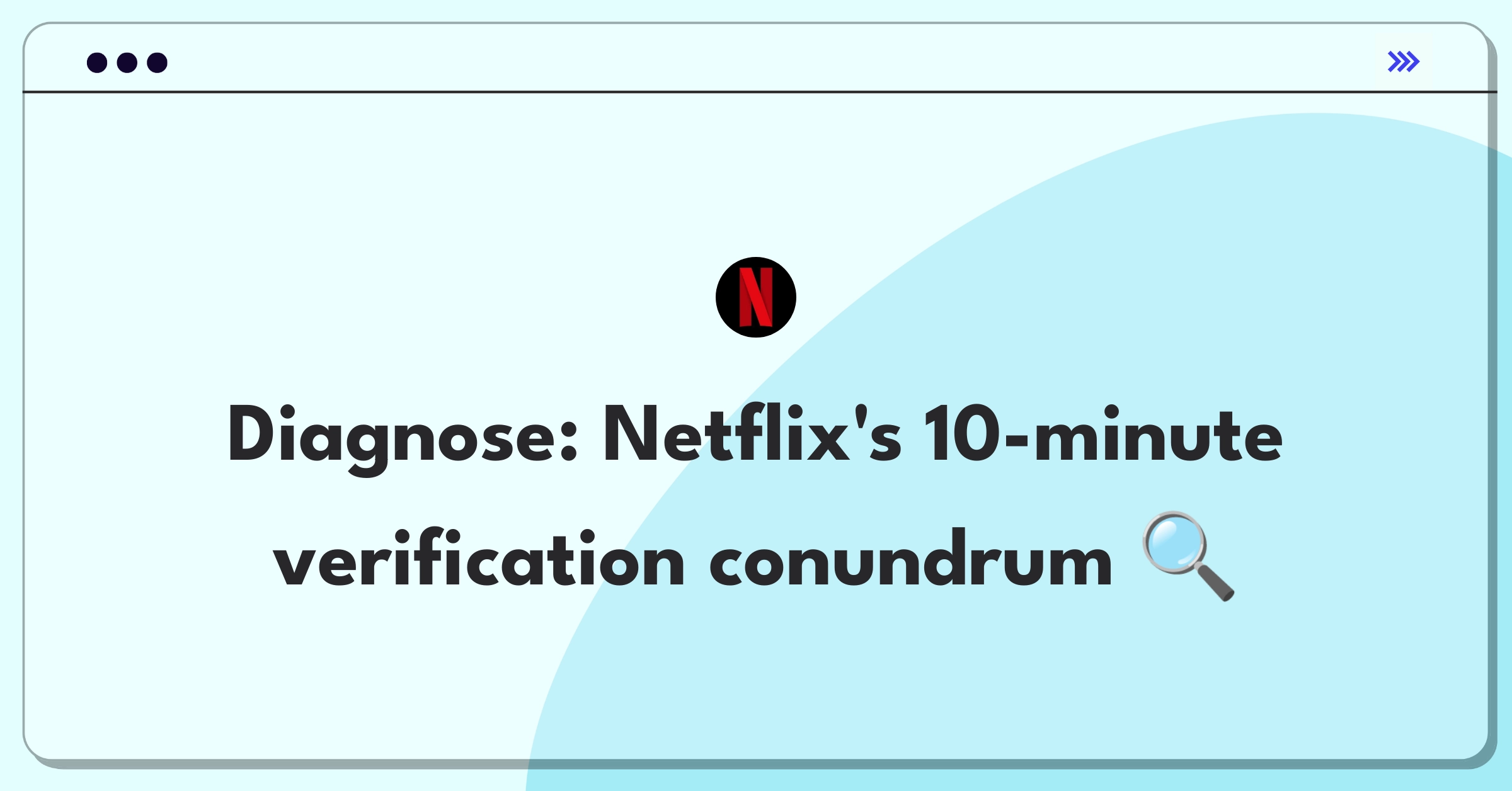 Product Management Root Cause Analysis Question: Netflix account verification time increase diagram