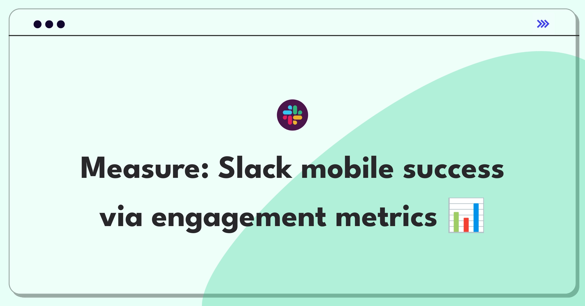 Product Management Analytics Question: Defining success metrics for Slack's mobile app engagement