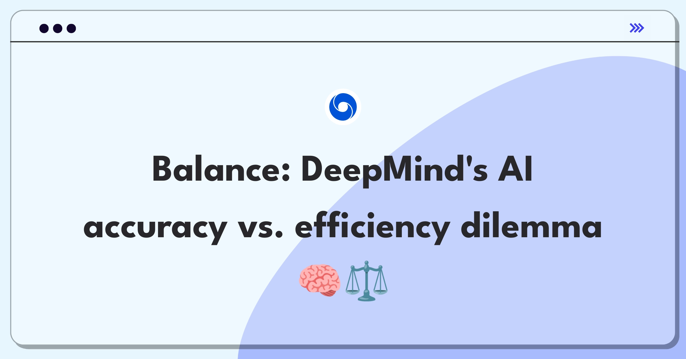 Product Management Trade-Off Question: Balancing AI model accuracy and computational efficiency at DeepMind