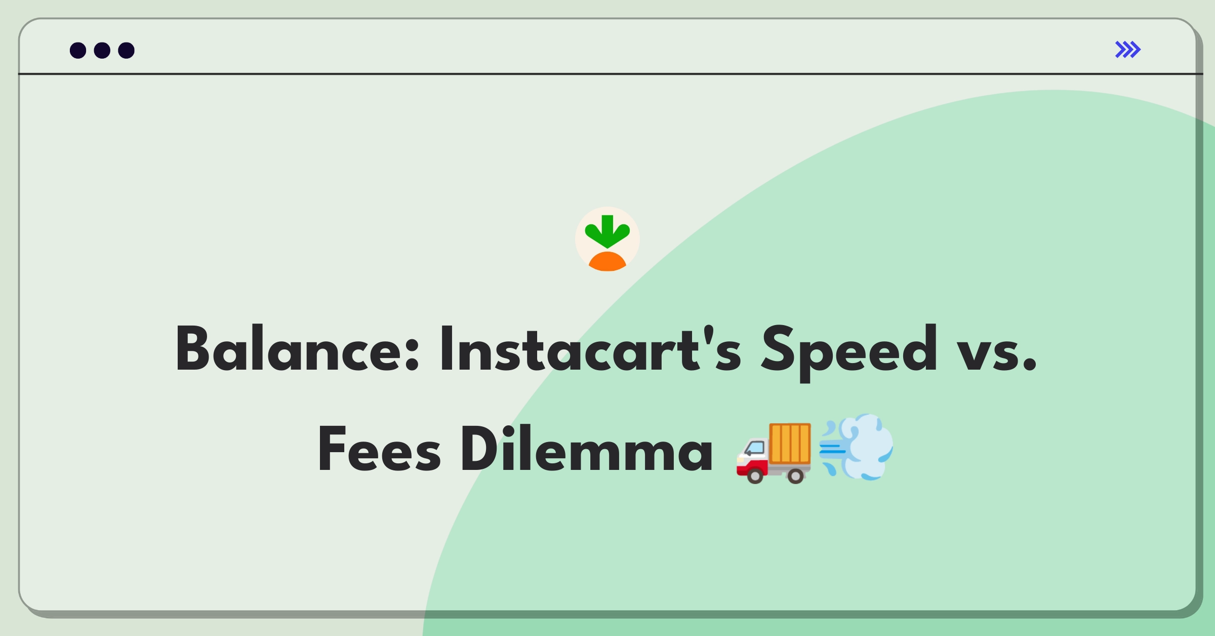 Product Management Trade-off Question: Instacart delivery speed versus fees for customer retention