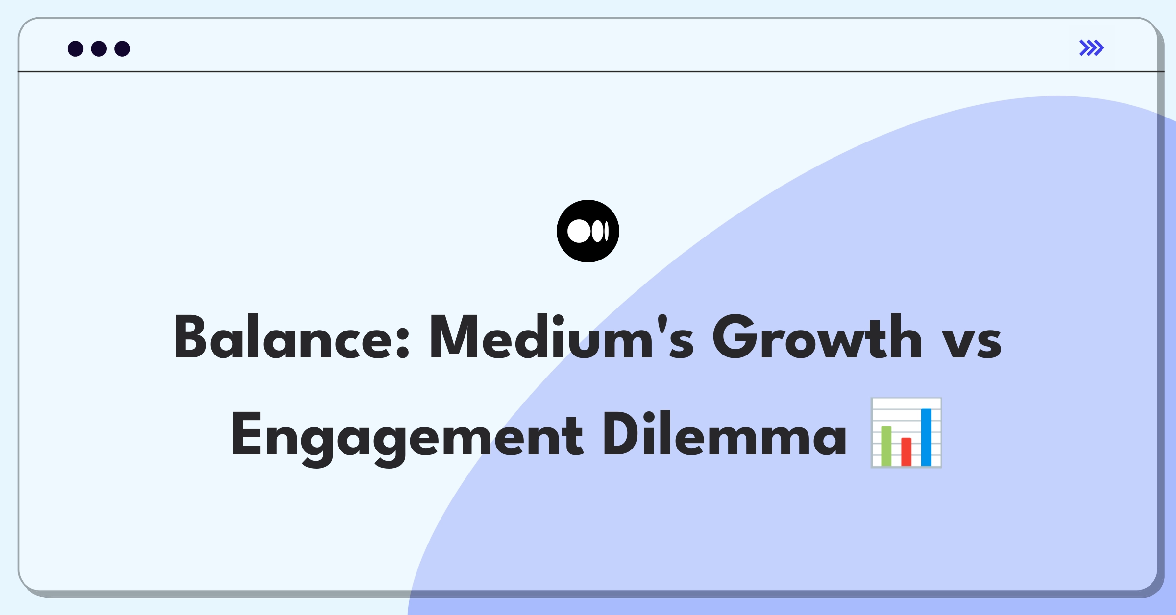 Product Management Trade-off Question: Balancing user acquisition and engagement strategies for Medium's platform growth