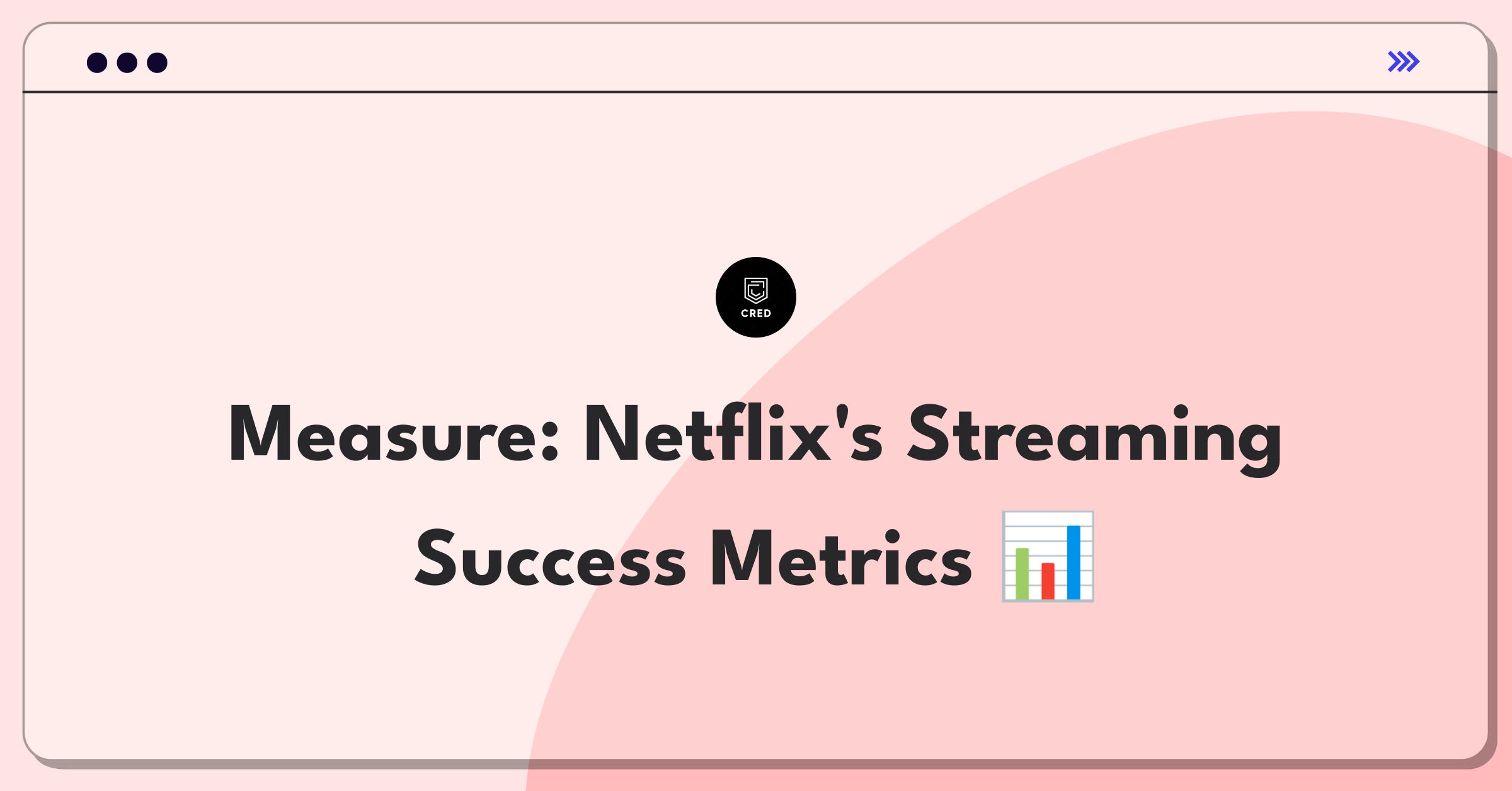 Product Management Metrics Question: Netflix streaming platform with key performance indicators overlay