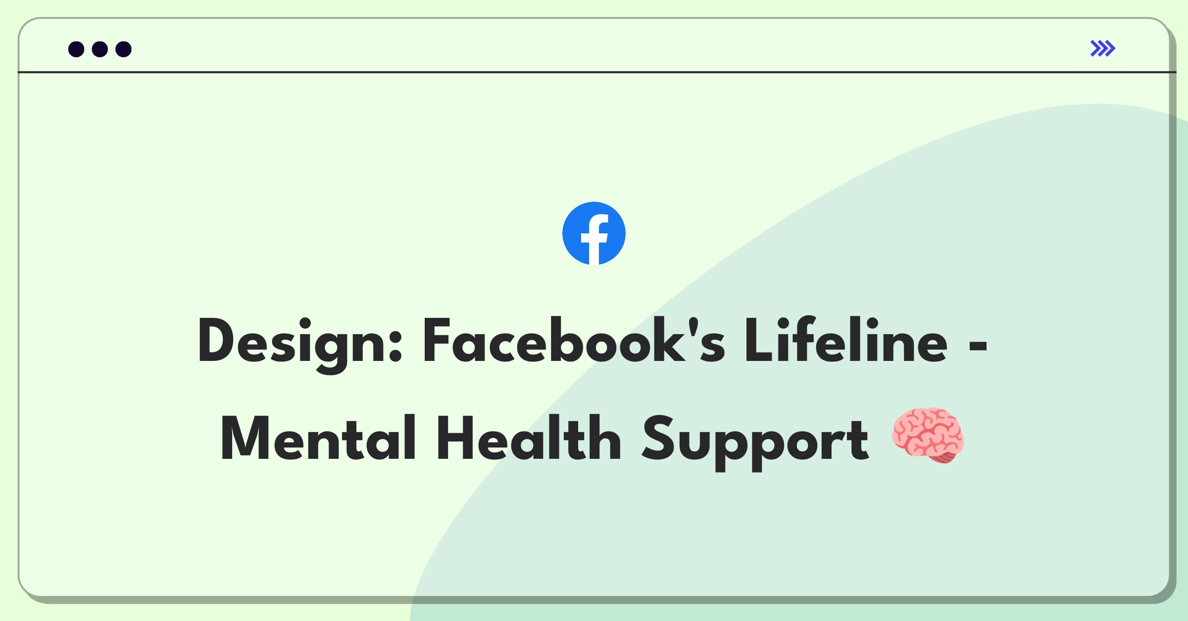 Product Management Design Question: Facebook feature to combat depression and suicide risk