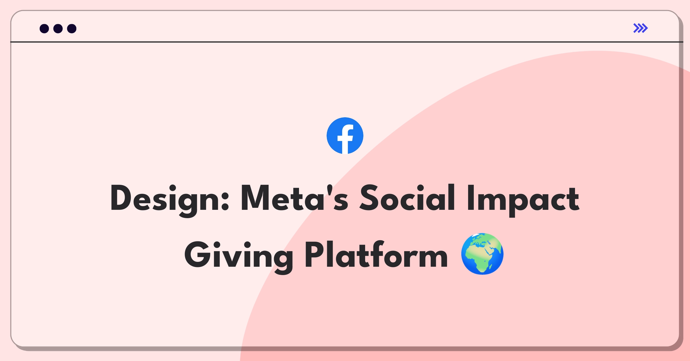 Product Management Design Question: Charitable giving platform for Meta's social media ecosystem