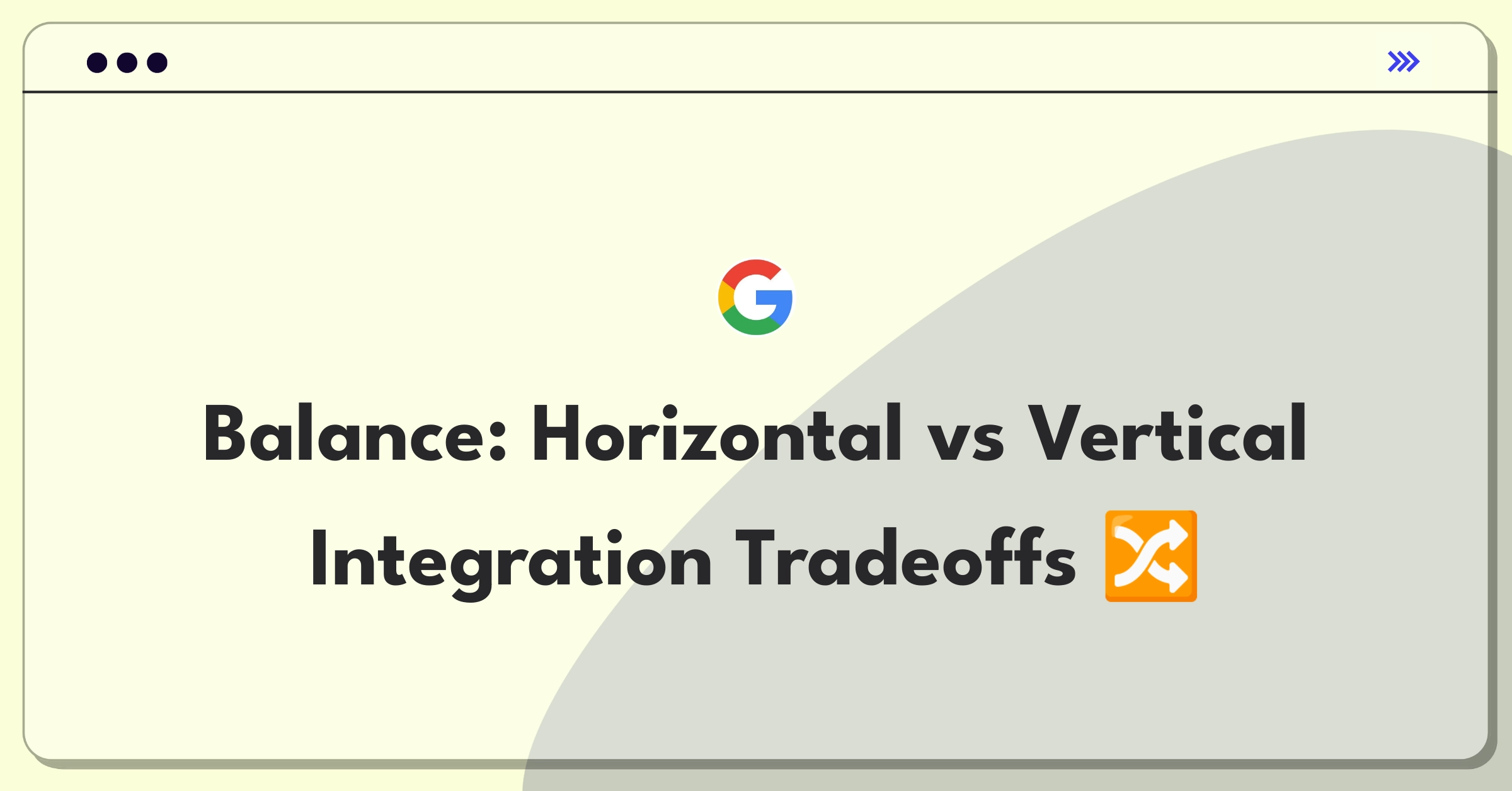 Product Management Strategy Question: Comparing horizontal and vertical integration approaches for business growth