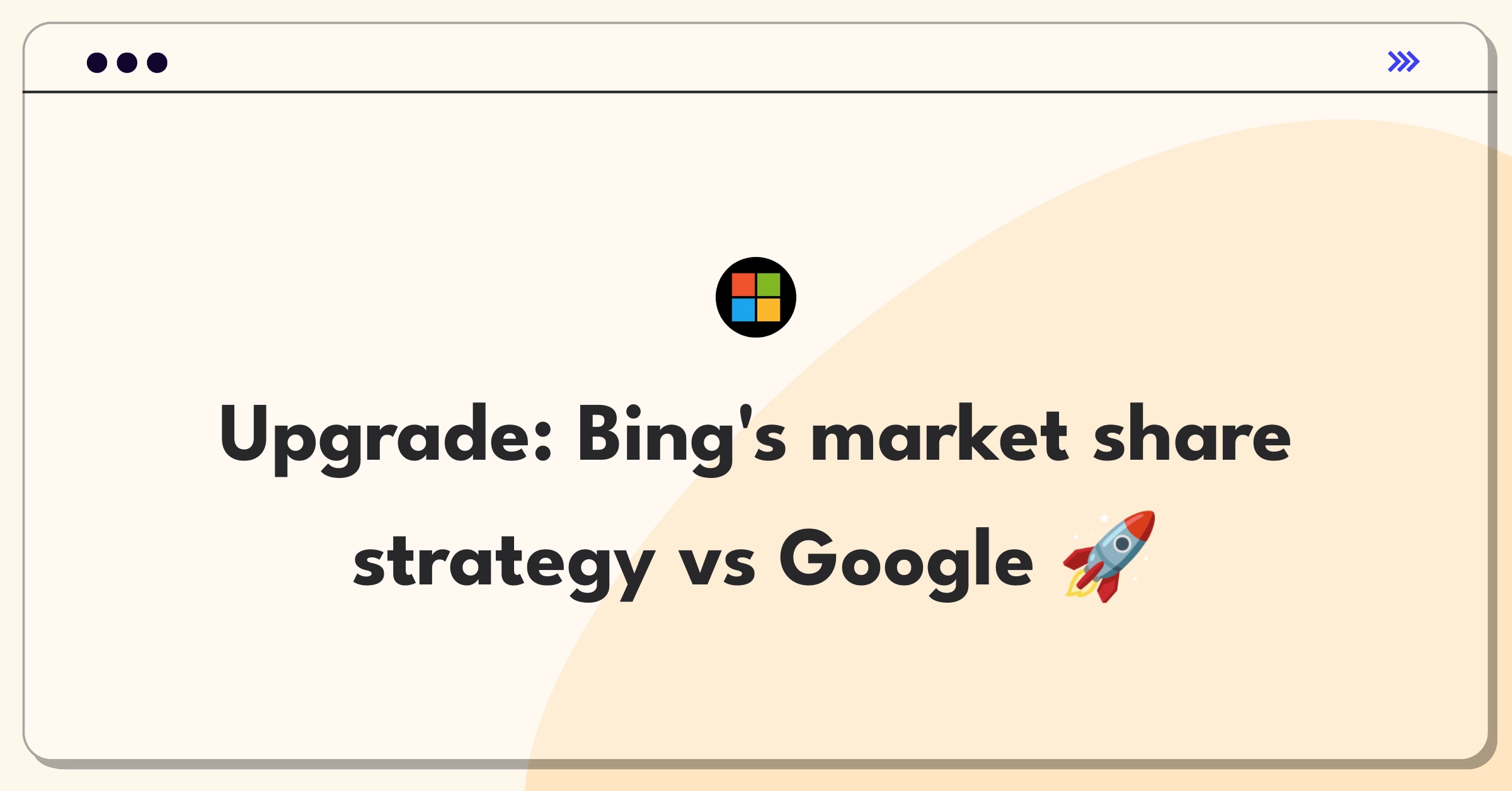 Product Management Strategy Question: Bing competing with Google for search market share