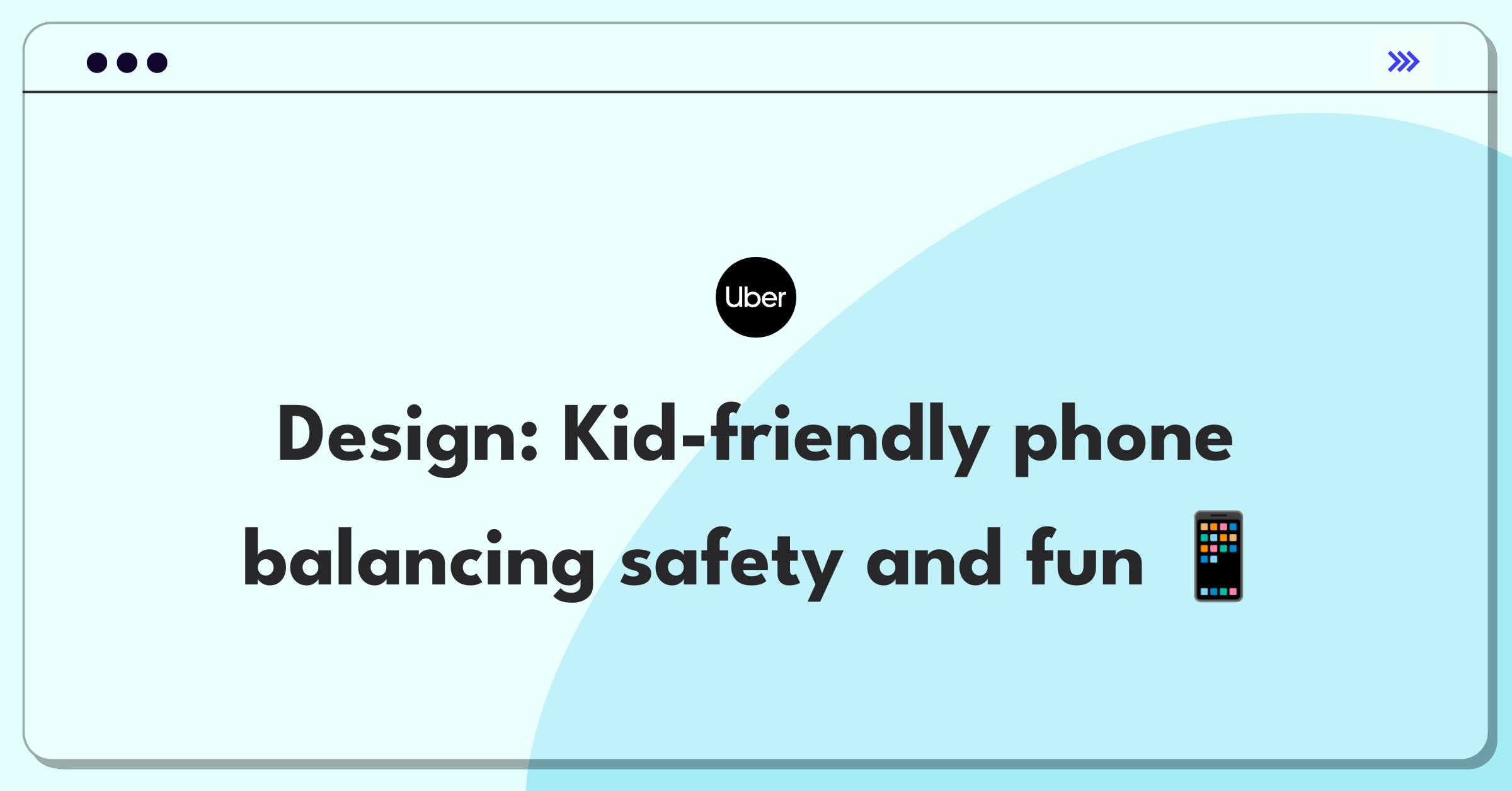 Product Management Design Question: Conceptual image of a child-safe smartphone with parental controls