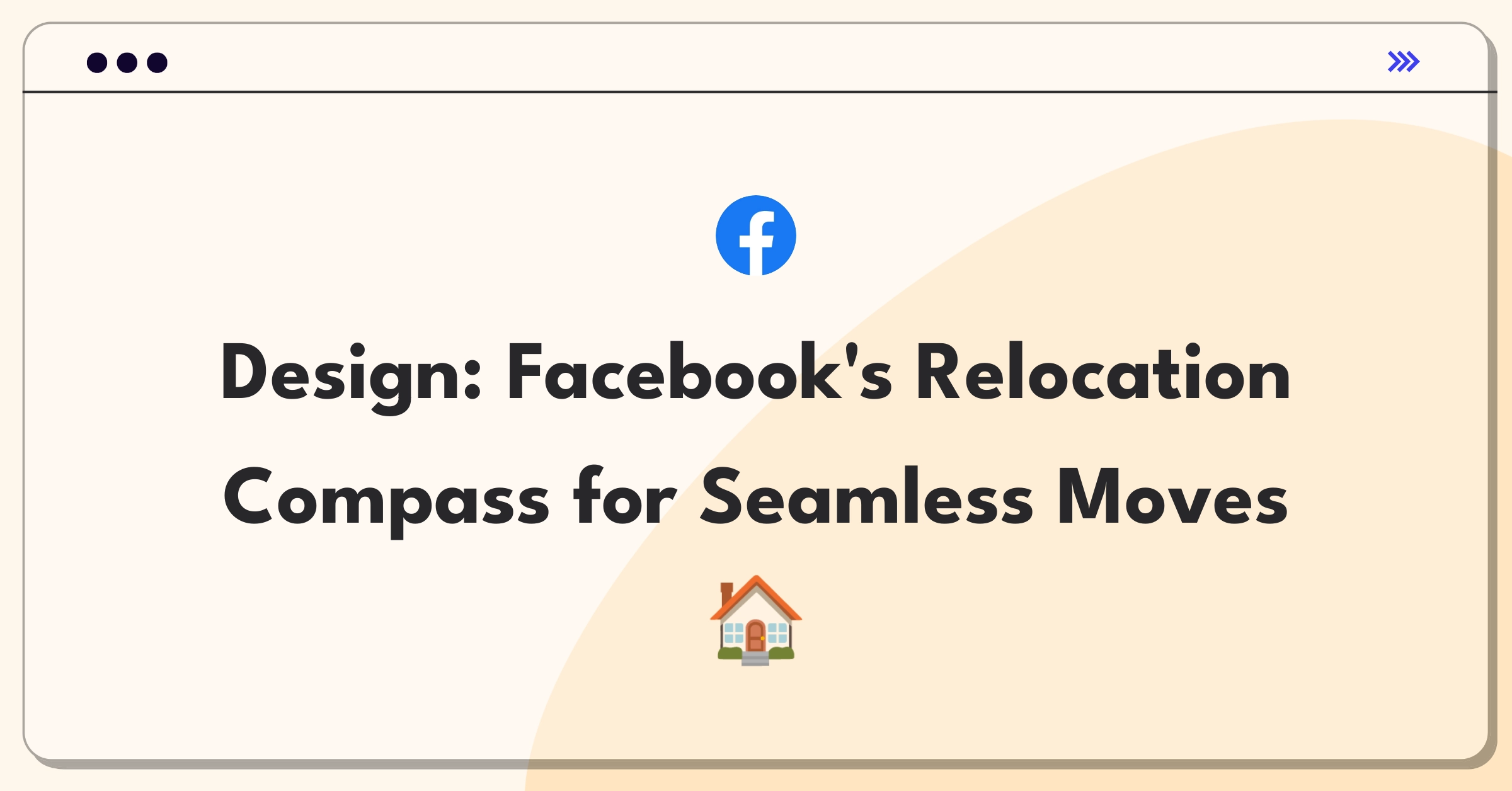 Product Management Design Question: Facebook relocation tool concept with neighborhood matching and social integration