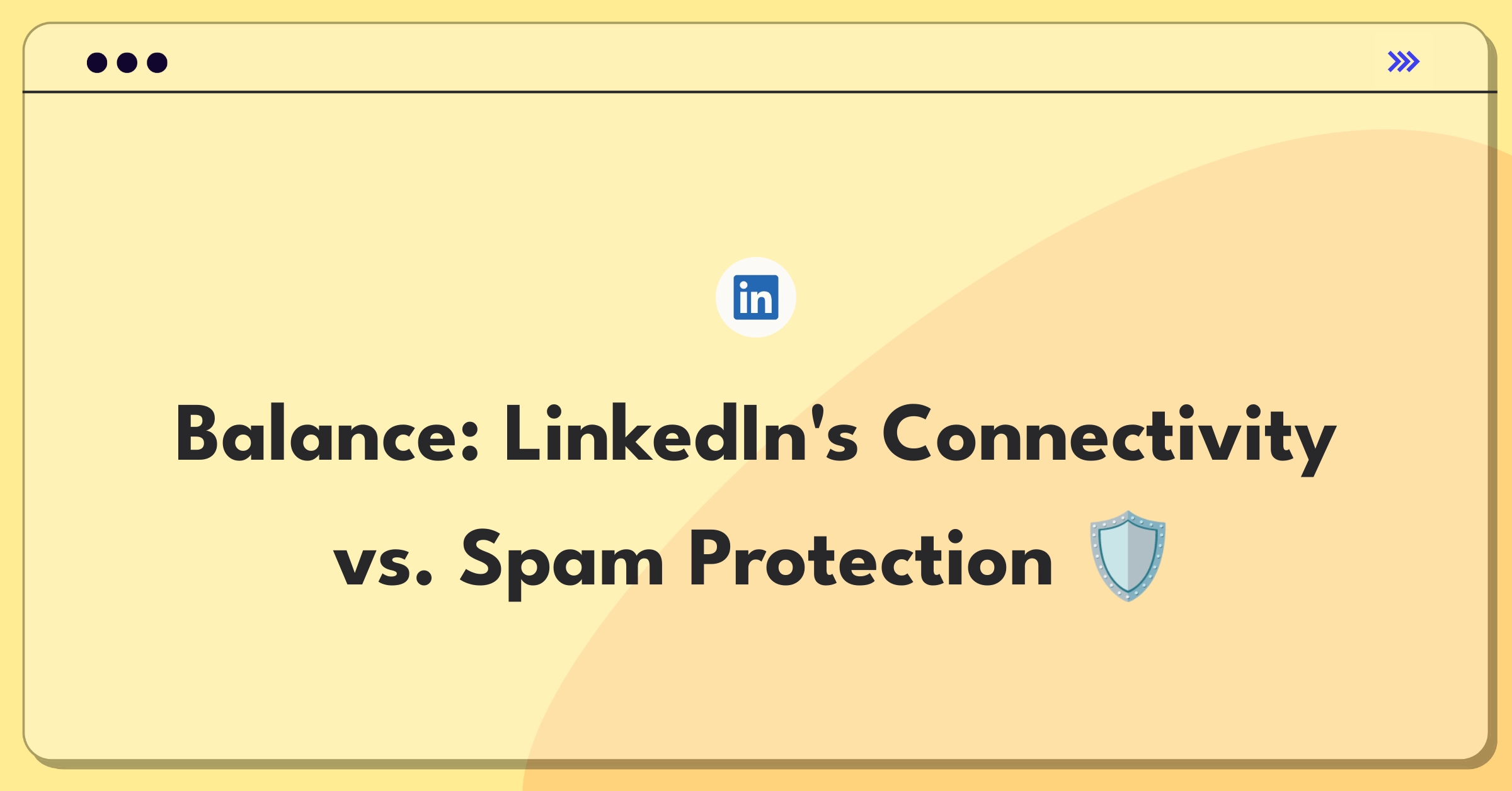 Product Management Technical Question: LinkedIn spam prevention strategy for high-profile users