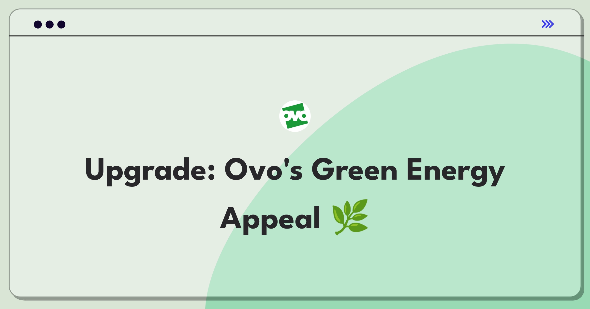 Product Management Strategy Question: Improving Ovo Energy's green plans for customer attraction