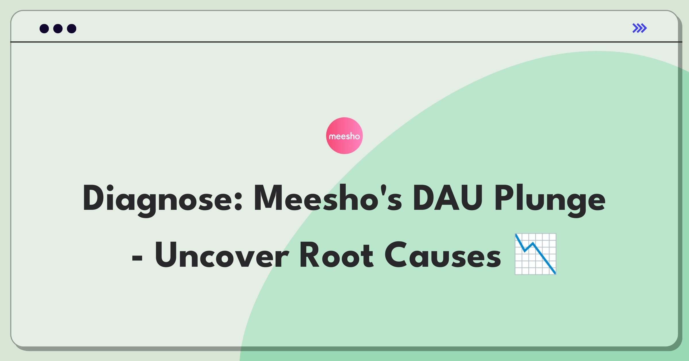 Product Management Root Cause Analysis Question: Investigating sudden drop in Meesho app's daily active users