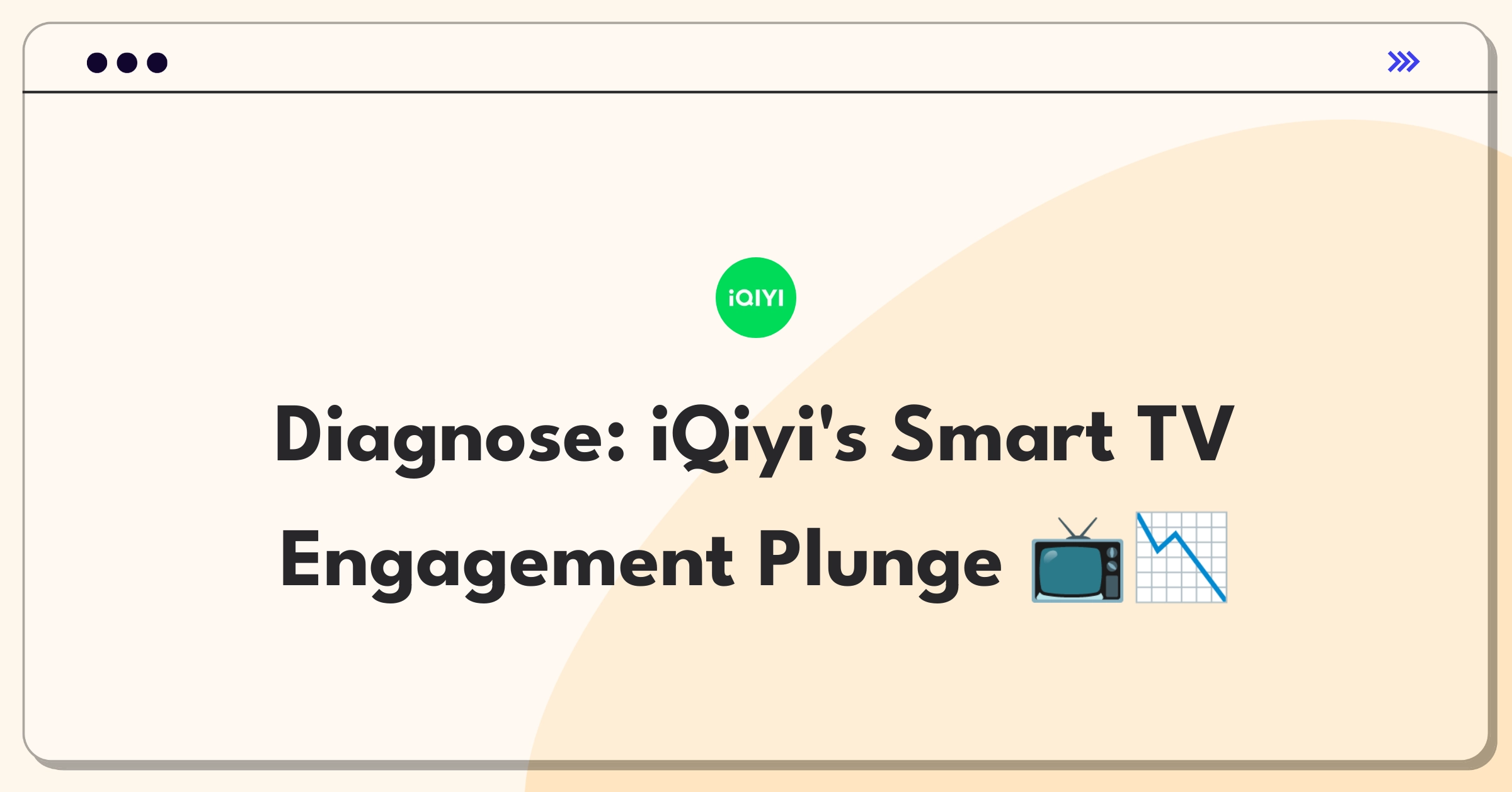 Product Management Root Cause Analysis Question: Investigating decline in iQiyi smart TV app watch time