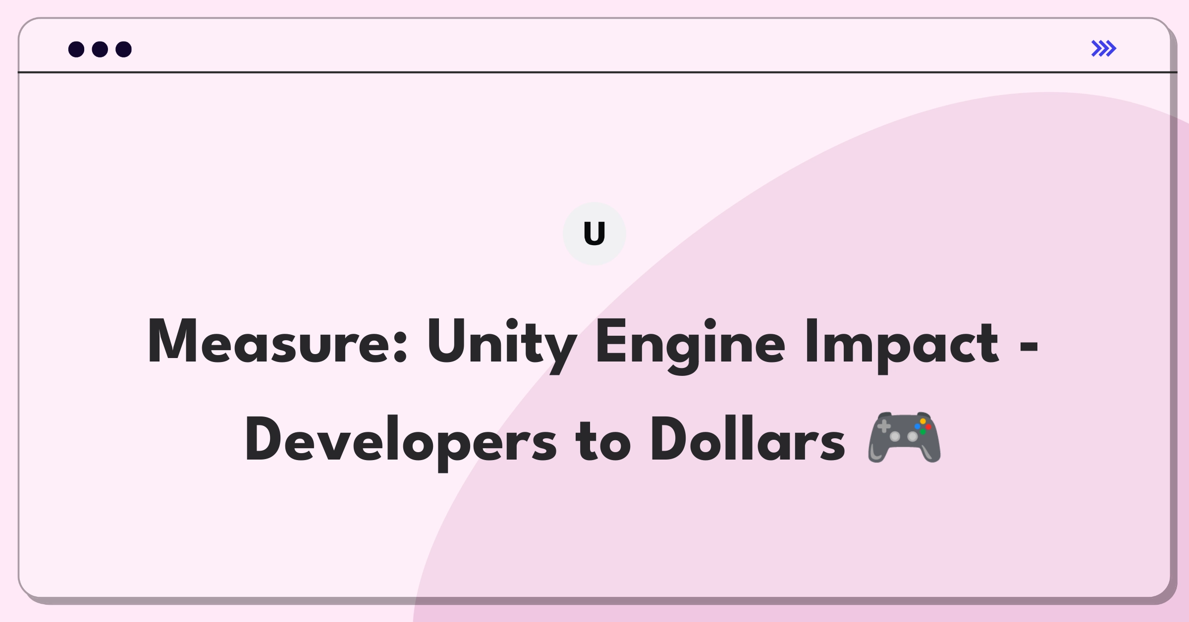 Product Management Analytics Question: Measuring success of Unity game engine across multiple stakeholders