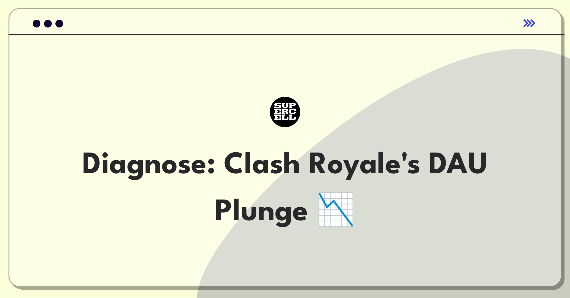 Product Management Root Cause Analysis Question: Investigating sudden drop in Clash Royale daily active users