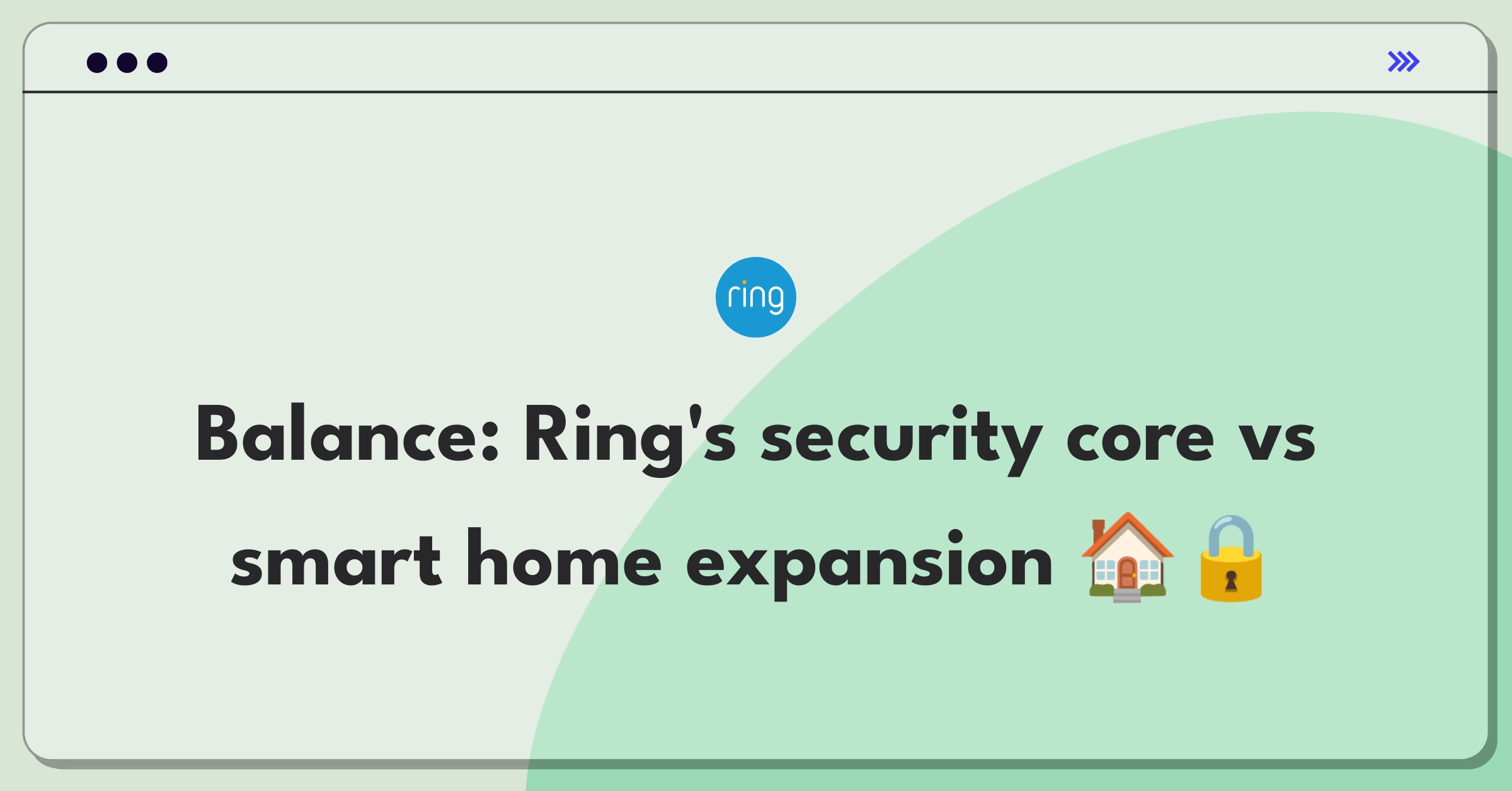 Product Management Trade-off Question: Ring's strategic decision between enhancing security features or expanding smart home integrations