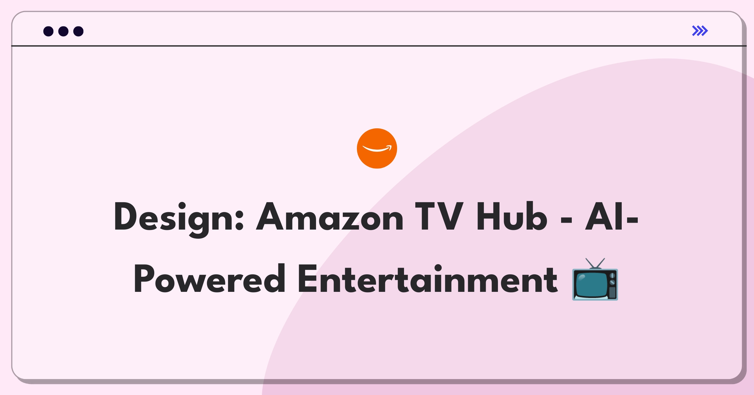 Product Management Design Question: Create an Amazon smart TV with AI-driven content curation and smart home integration