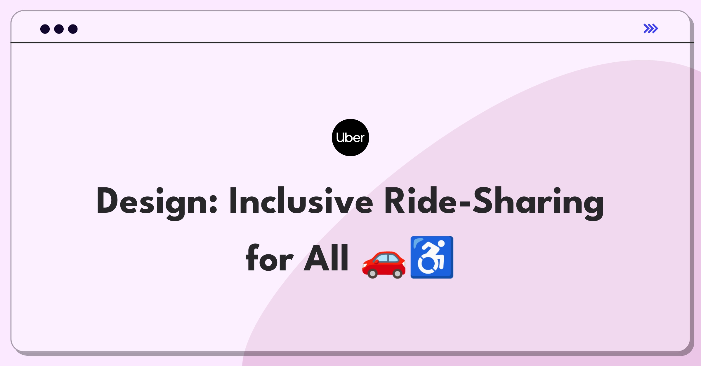 Product Management Design Question: Accessible car sharing platform concept for disabled users