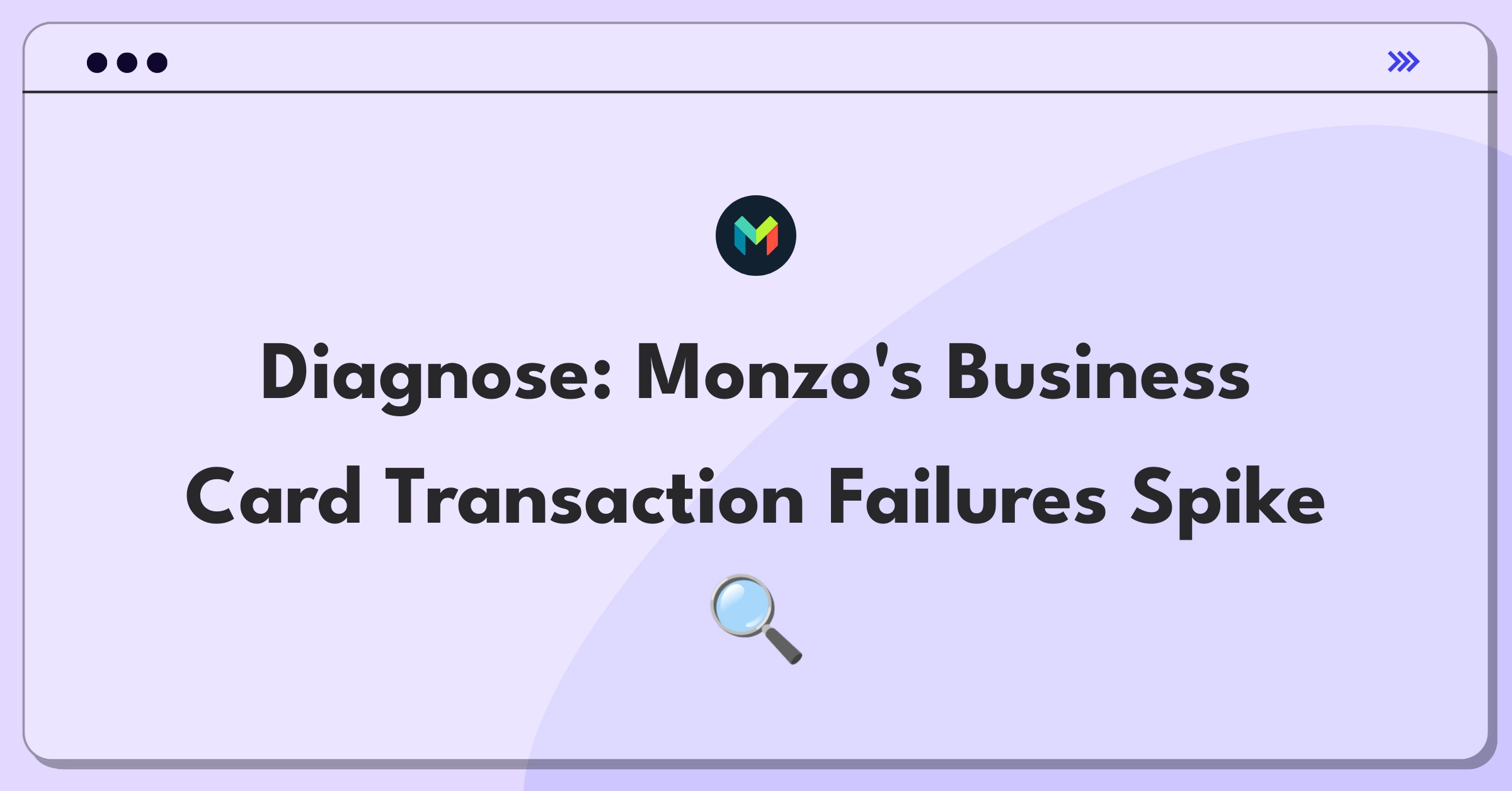 Product Management Root Cause Analysis Question: Investigating sudden increase in failed Monzo business card transactions