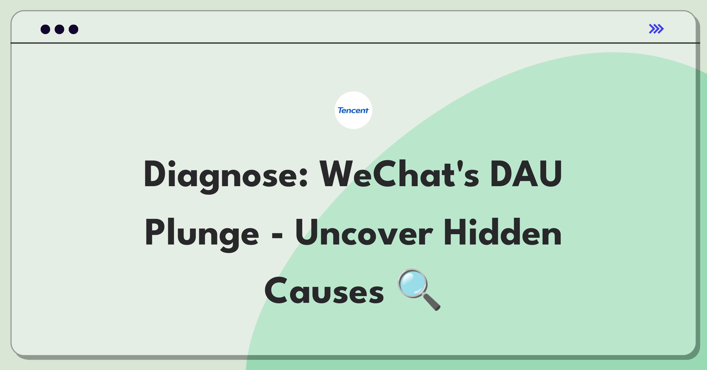 Product Management Root Cause Analysis Question: Investigating WeChat's sudden drop in daily active users