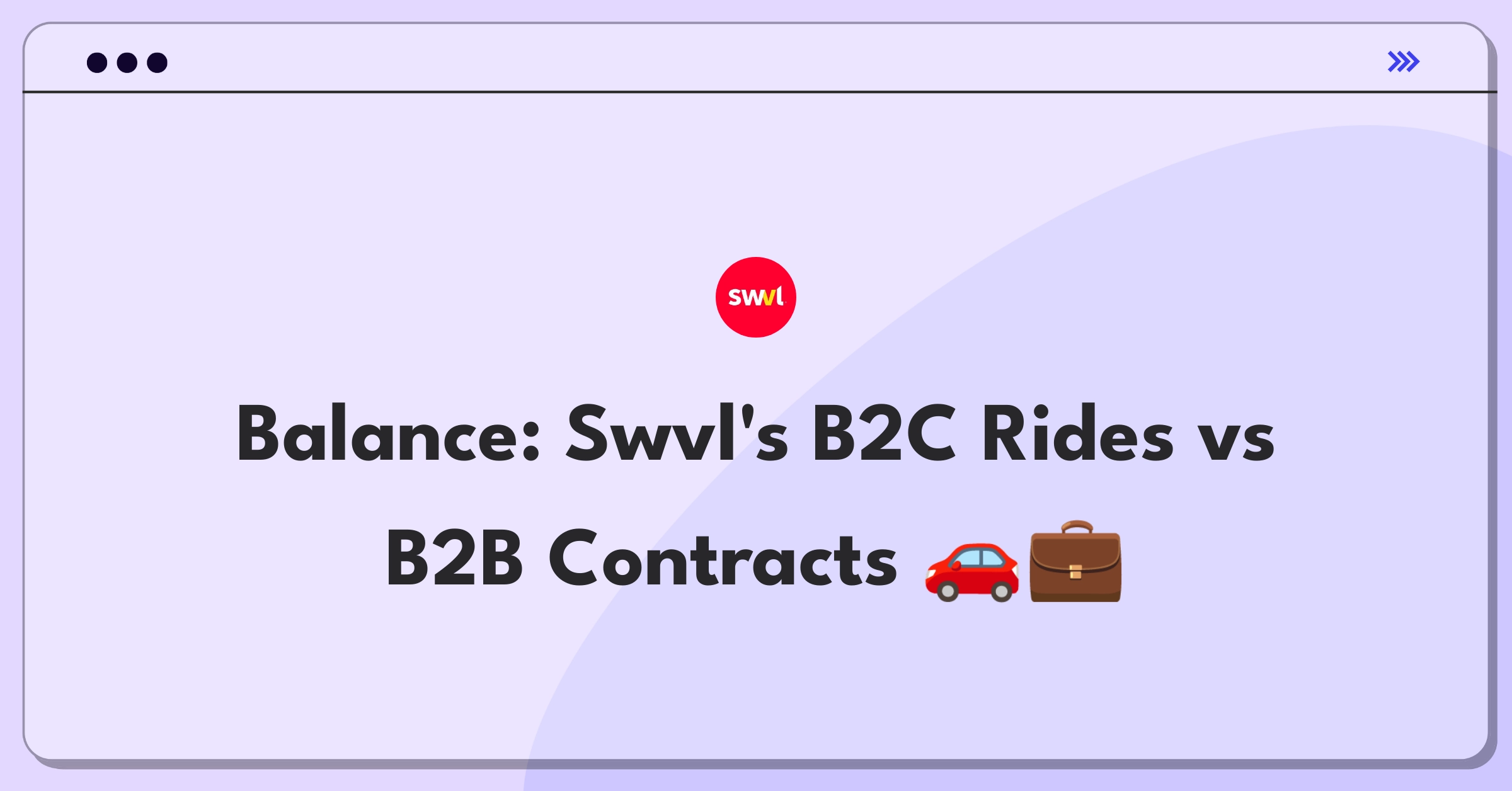 Product Management Trade-off Question: Balancing B2C ridesharing and B2B corporate transportation for Swvl