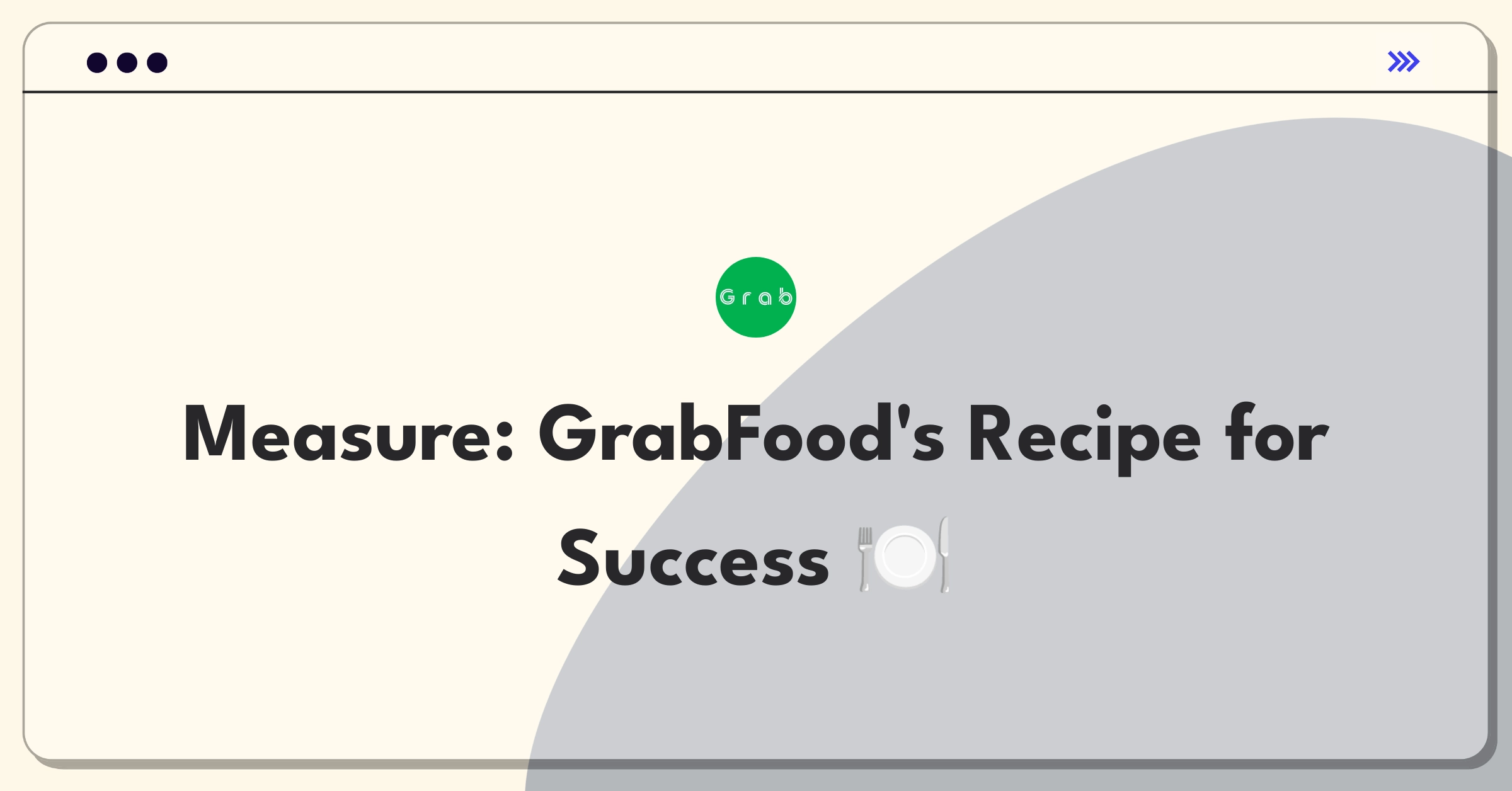 Product Management Analytics Question: Measuring success metrics for GrabFood delivery service