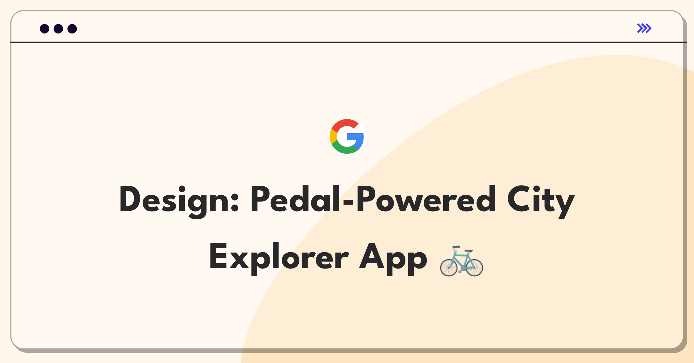 Product Management Design Question: Sketch of a smartphone with bicycle icons and map routes