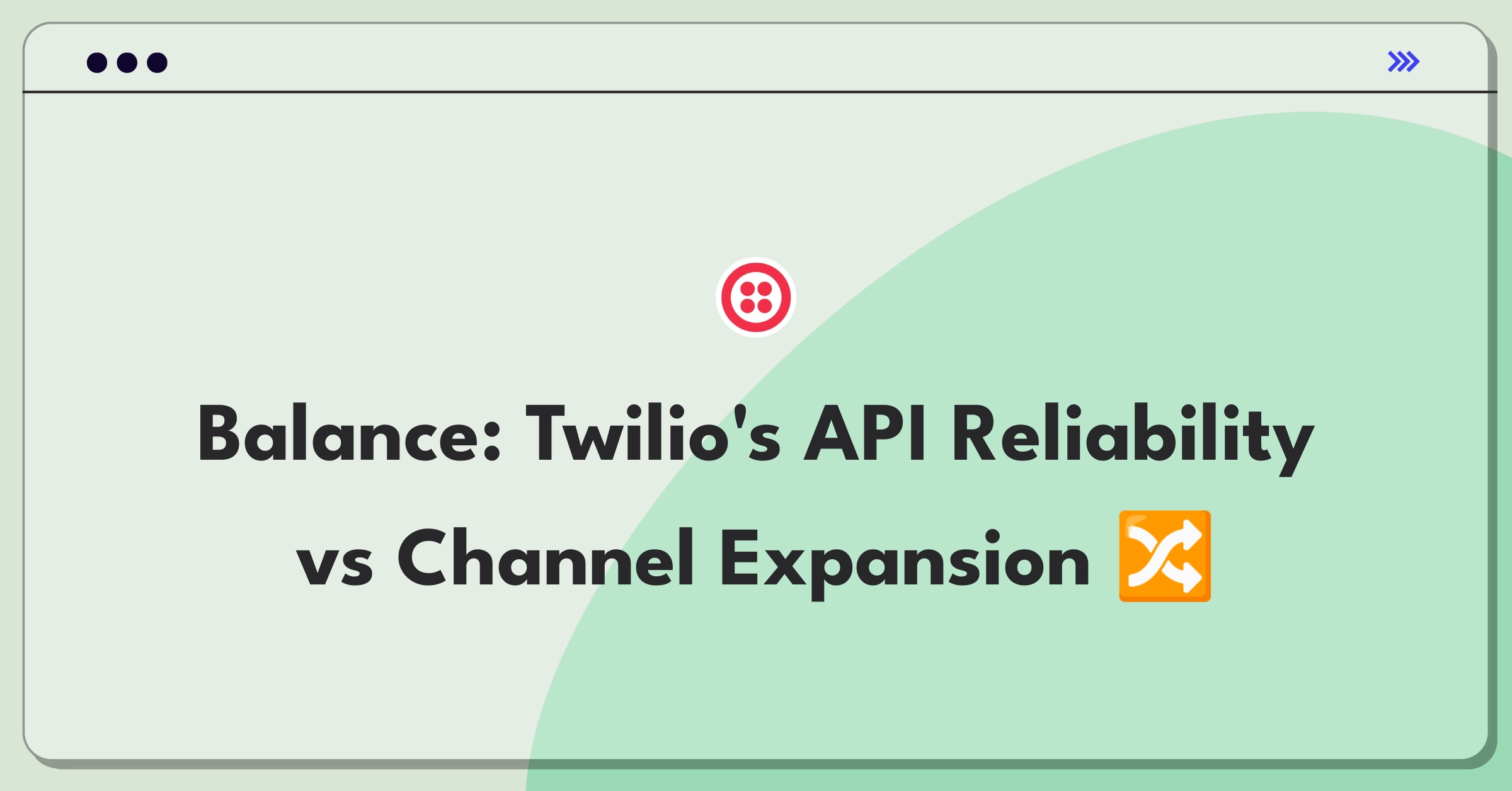 Product Management Trade-off Question: Twilio API reliability improvement versus new communication channel expansion