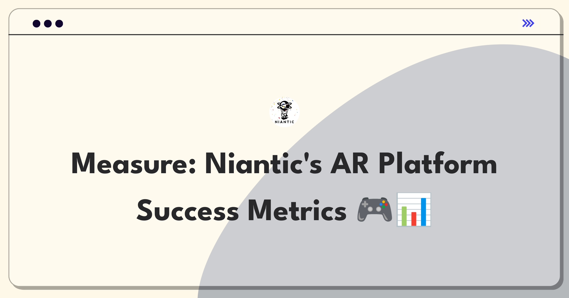 Product Management Success Metrics Question: Evaluating Niantic's real-world game development platform performance