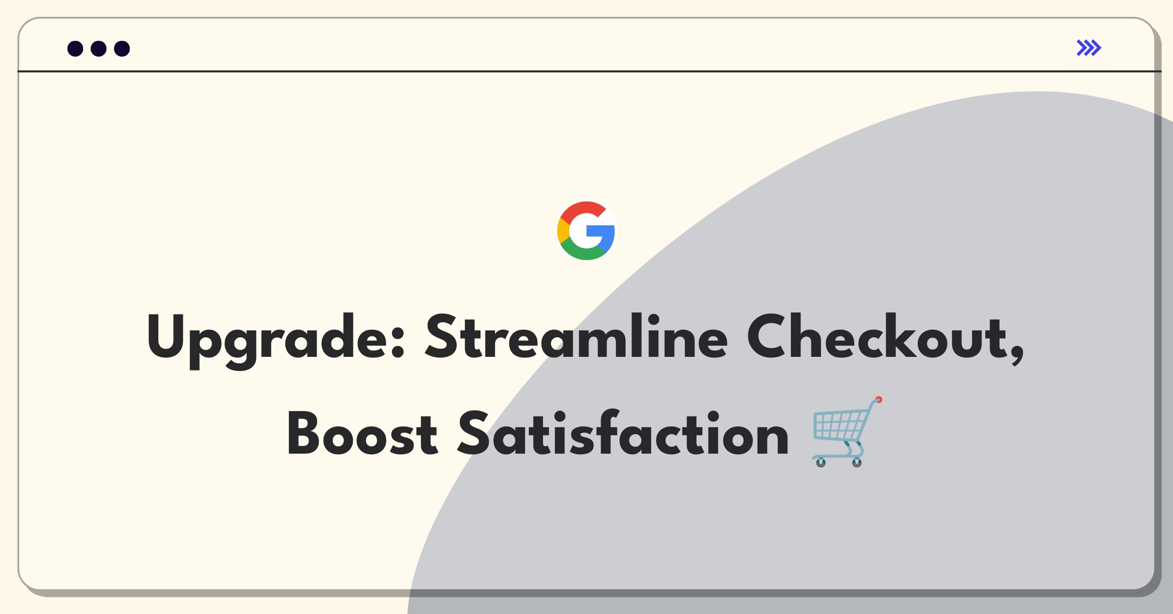 Product Management Strategy Question: Retail store checkout queue with customers and potential improvement areas highlighted