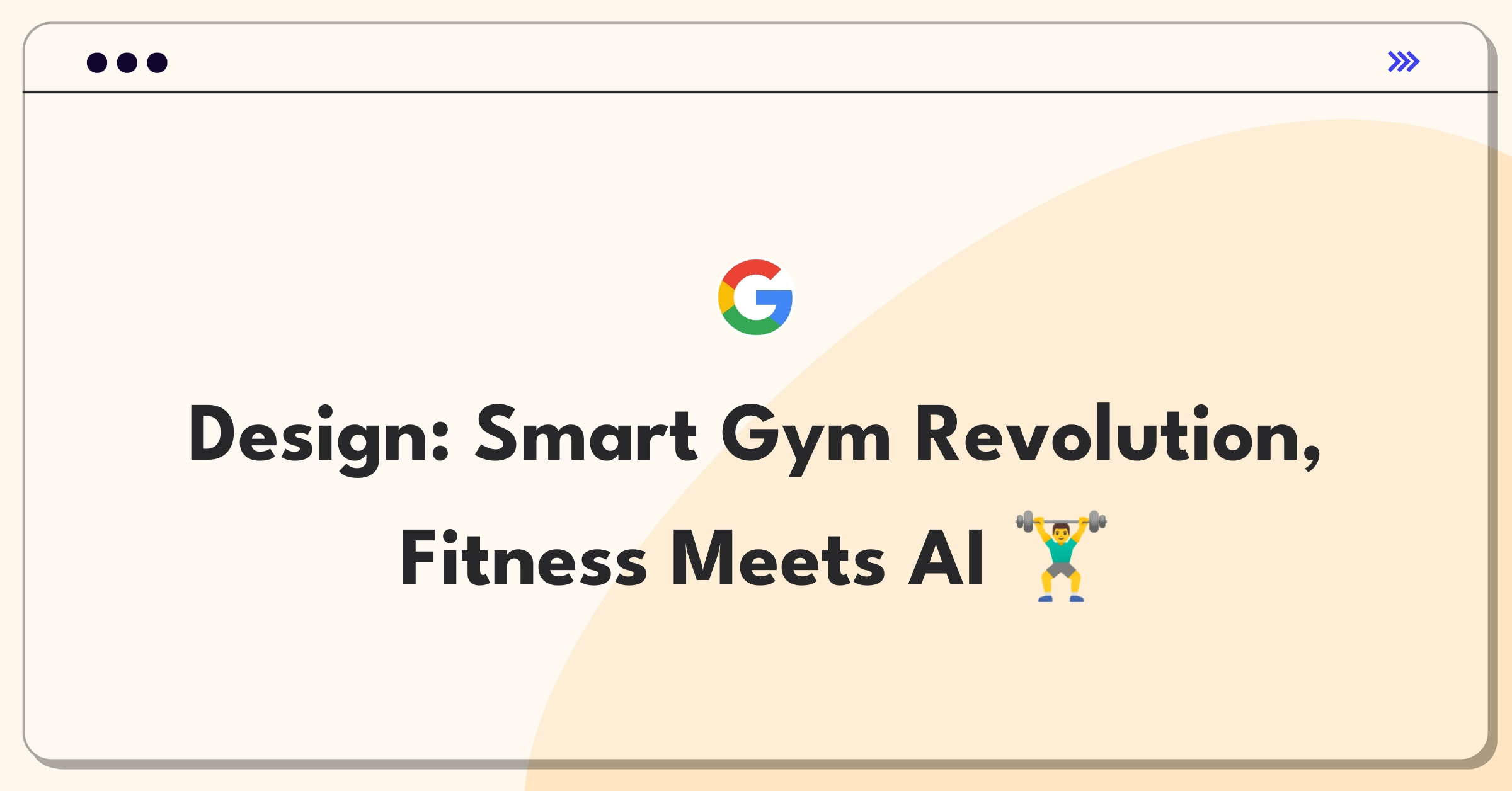 Product Management Design Question: High-tech gym concept with AI-powered equipment and personalized workout plans