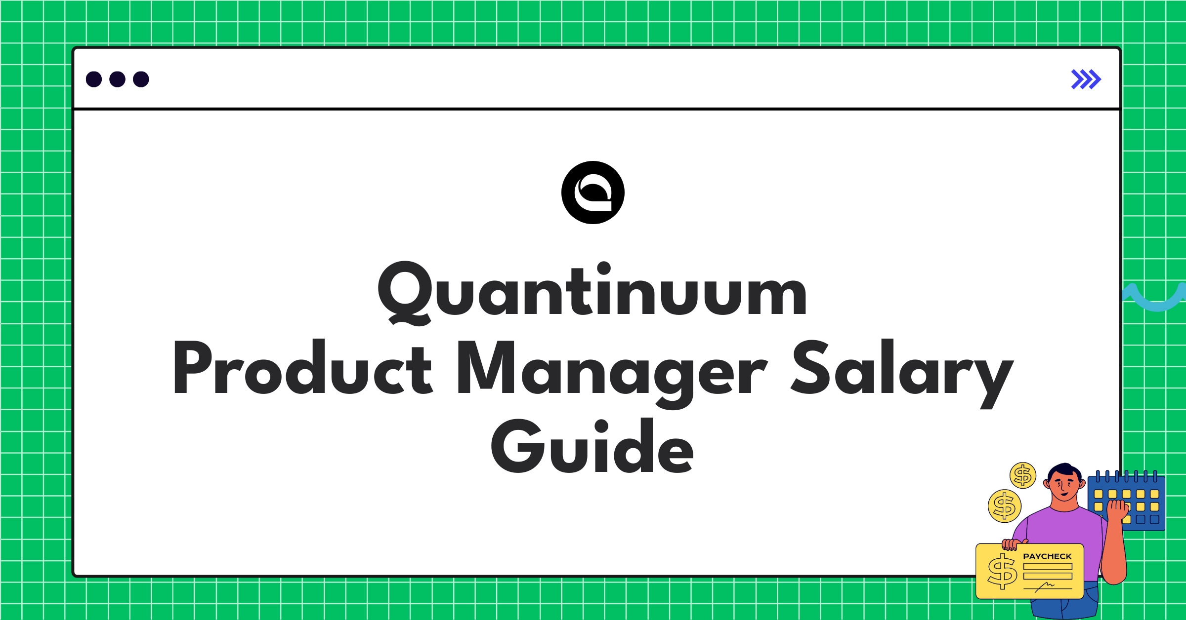 Infographic showing Quantinuum Product Manager salary components including base pay, bonuses, and equity