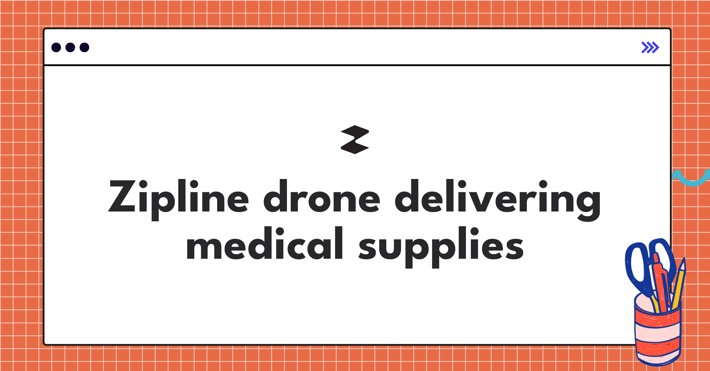 Zipline drone in flight carrying medical supplies for last-mile delivery in remote areas