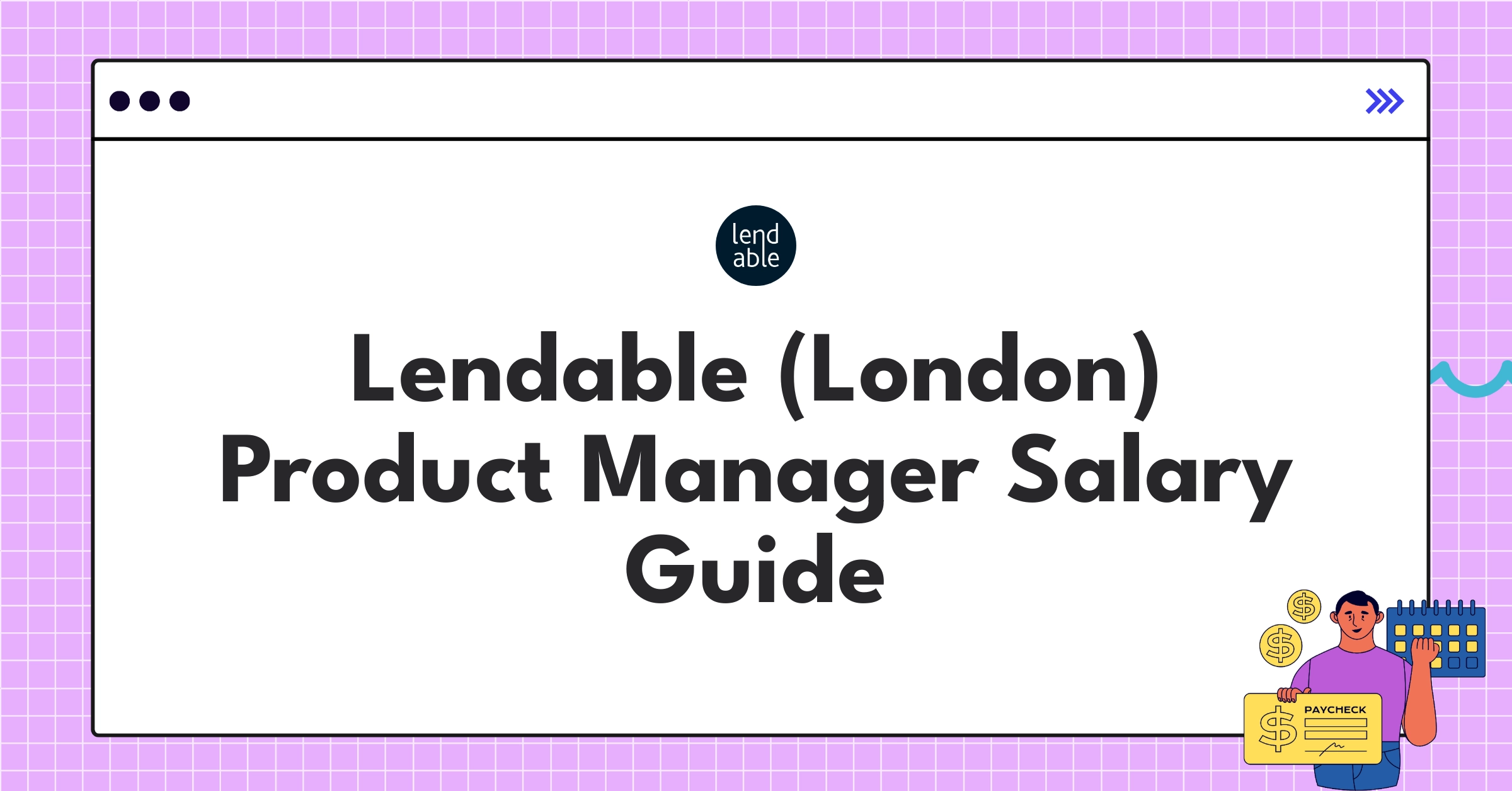 Infographic showing Lendable Product Manager salary ranges and benefits for different levels in 2025